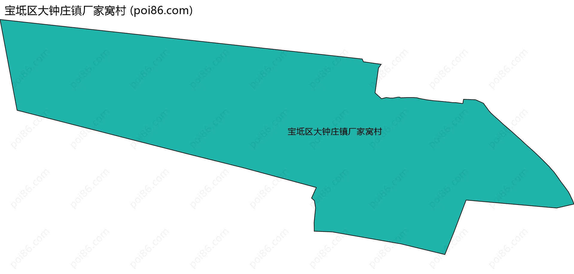 宝坻区大钟庄镇厂家窝村边界地图