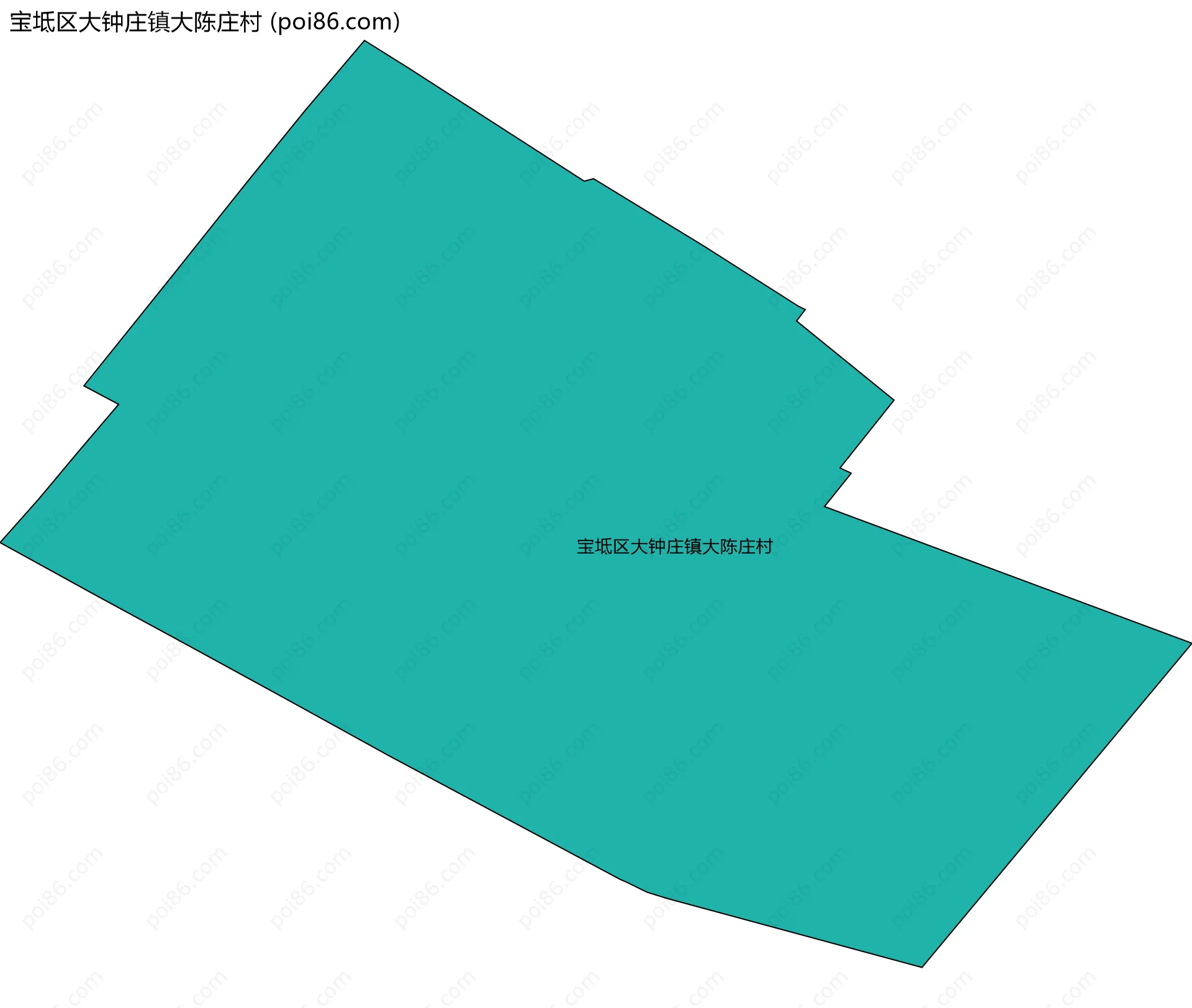宝坻区大钟庄镇大陈庄村边界地图