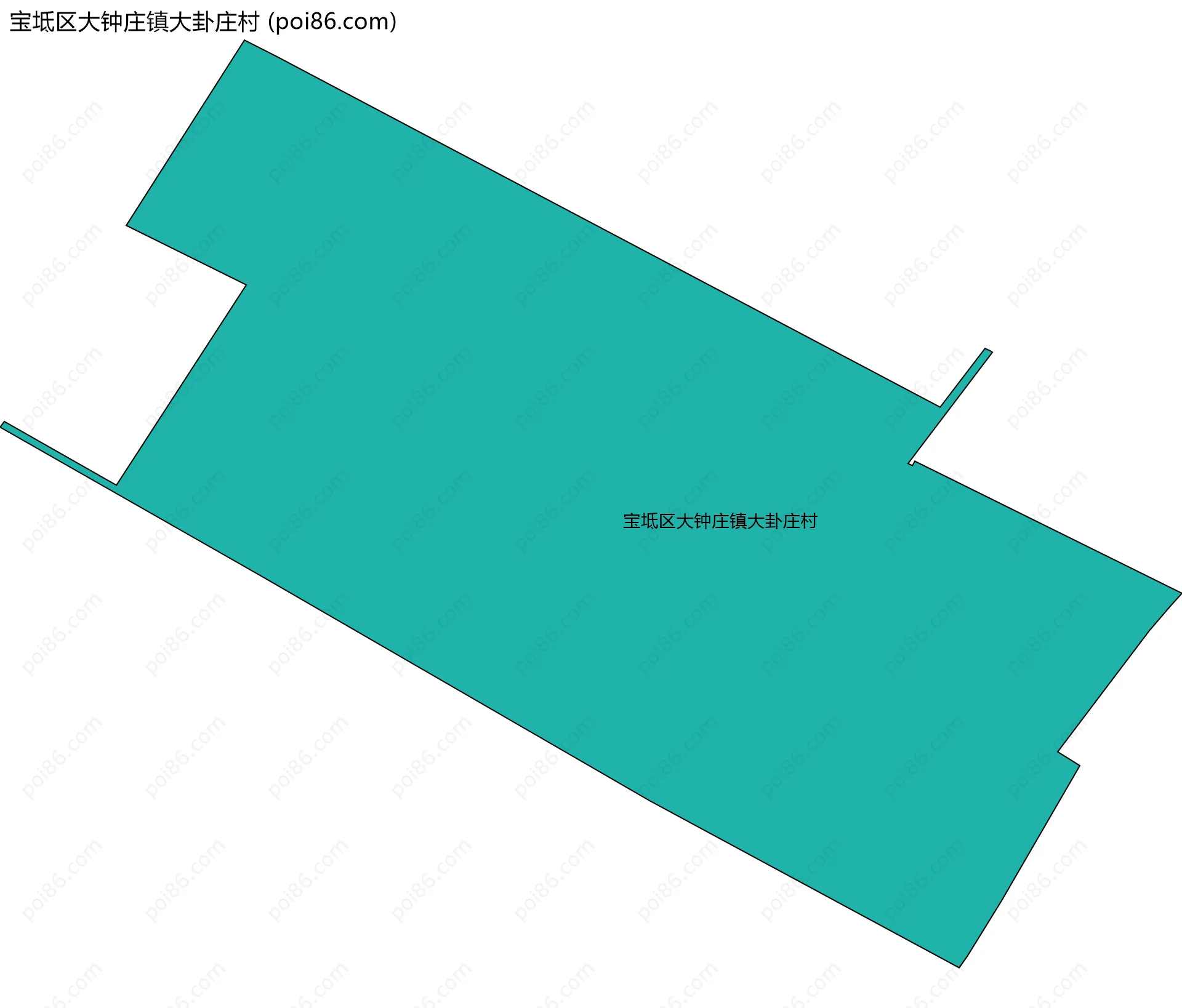 宝坻区大钟庄镇大卦庄村边界地图