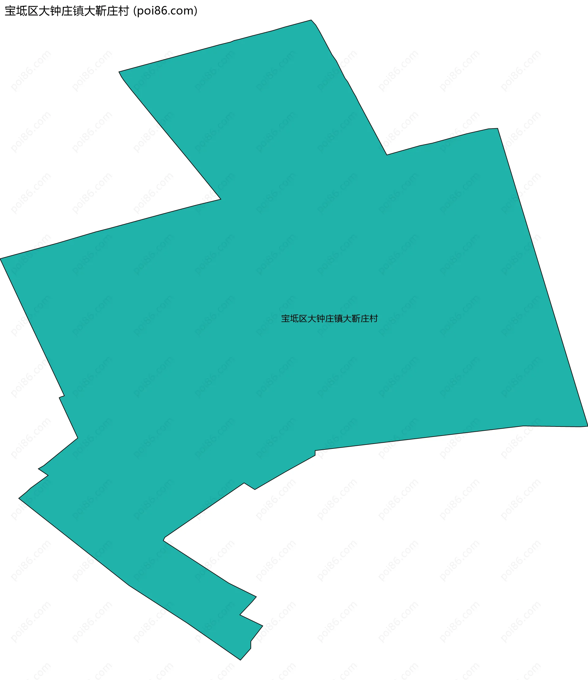 宝坻区大钟庄镇大靳庄村边界地图