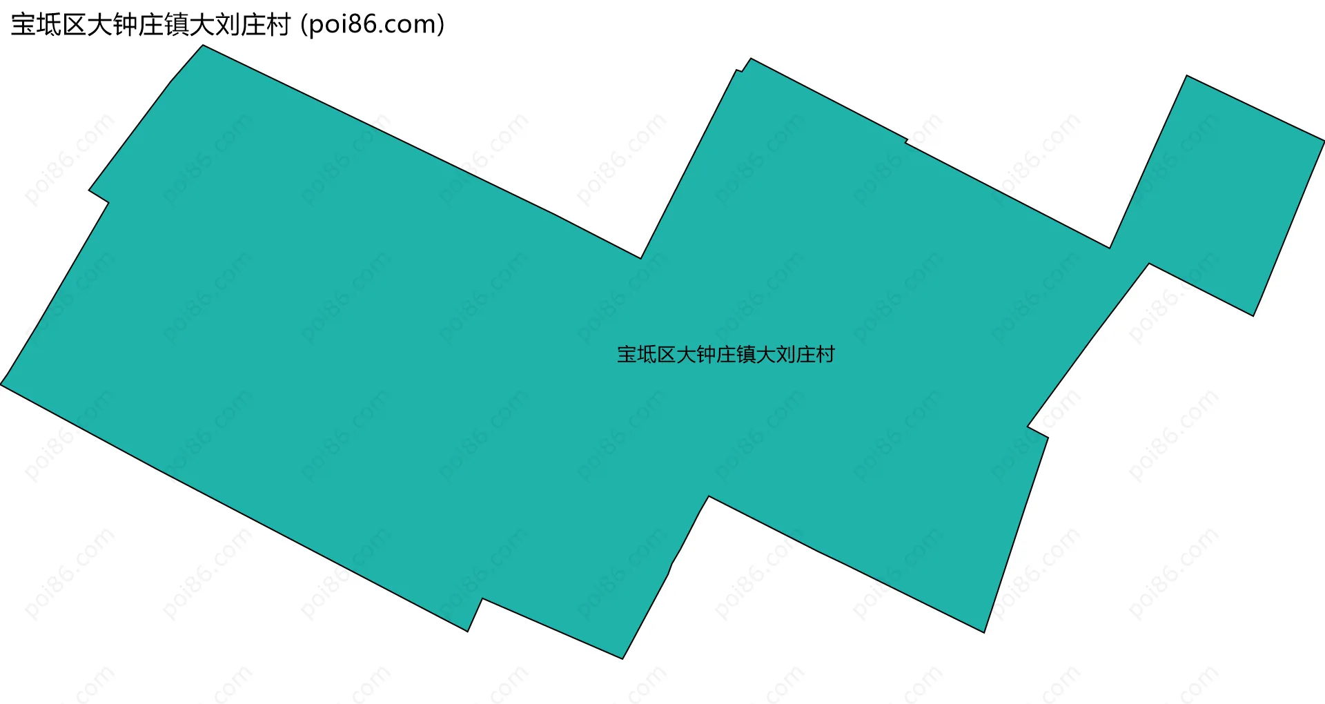 宝坻区大钟庄镇大刘庄村边界地图