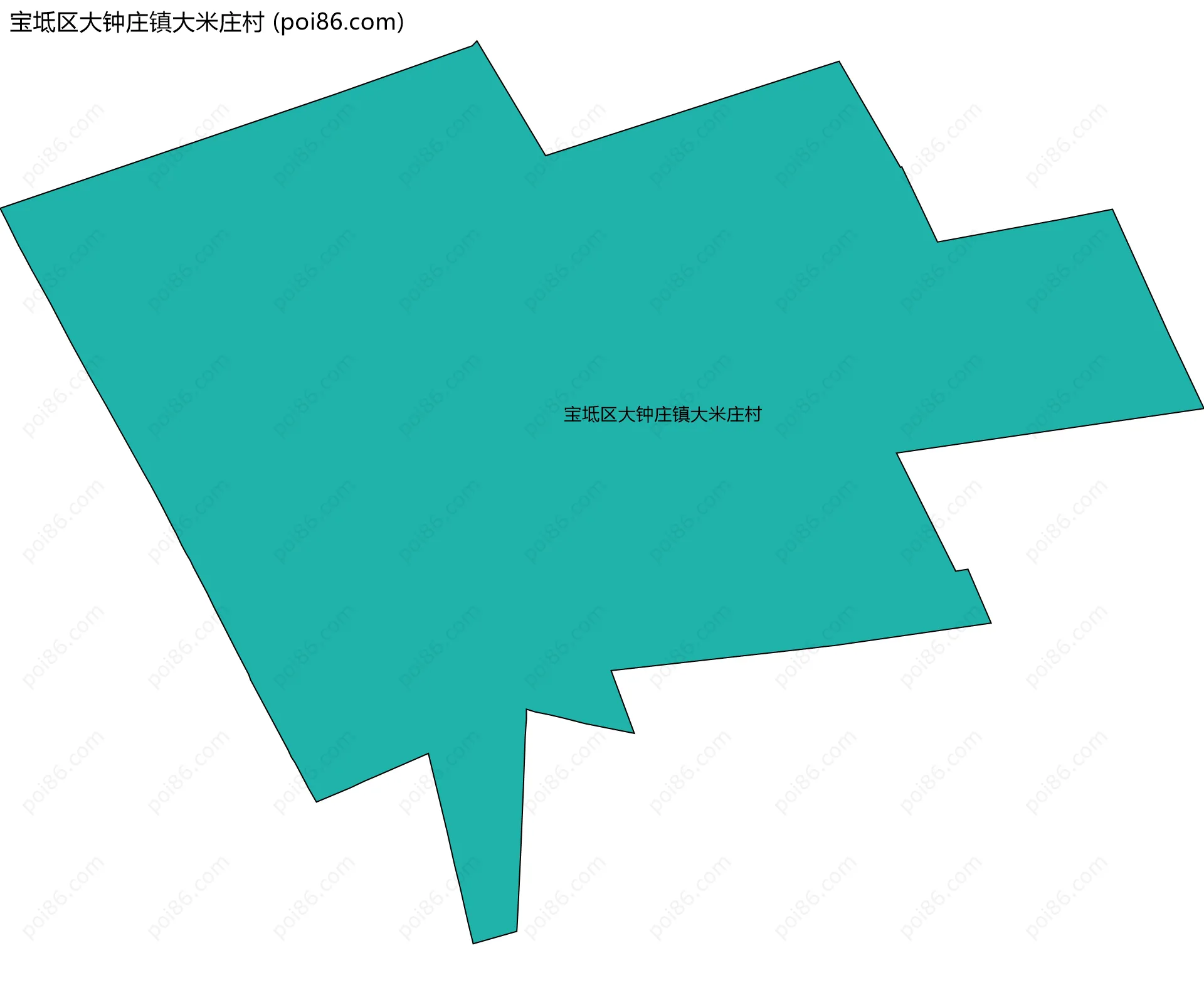 宝坻区大钟庄镇大米庄村边界地图