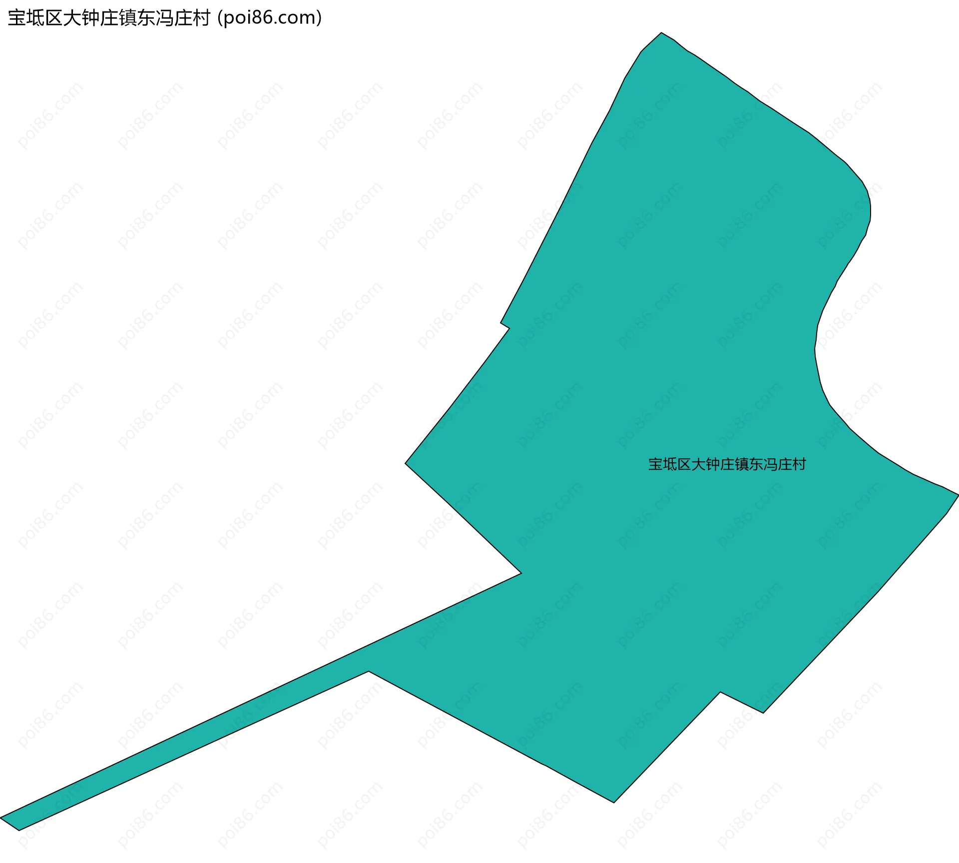 宝坻区大钟庄镇东冯庄村边界地图