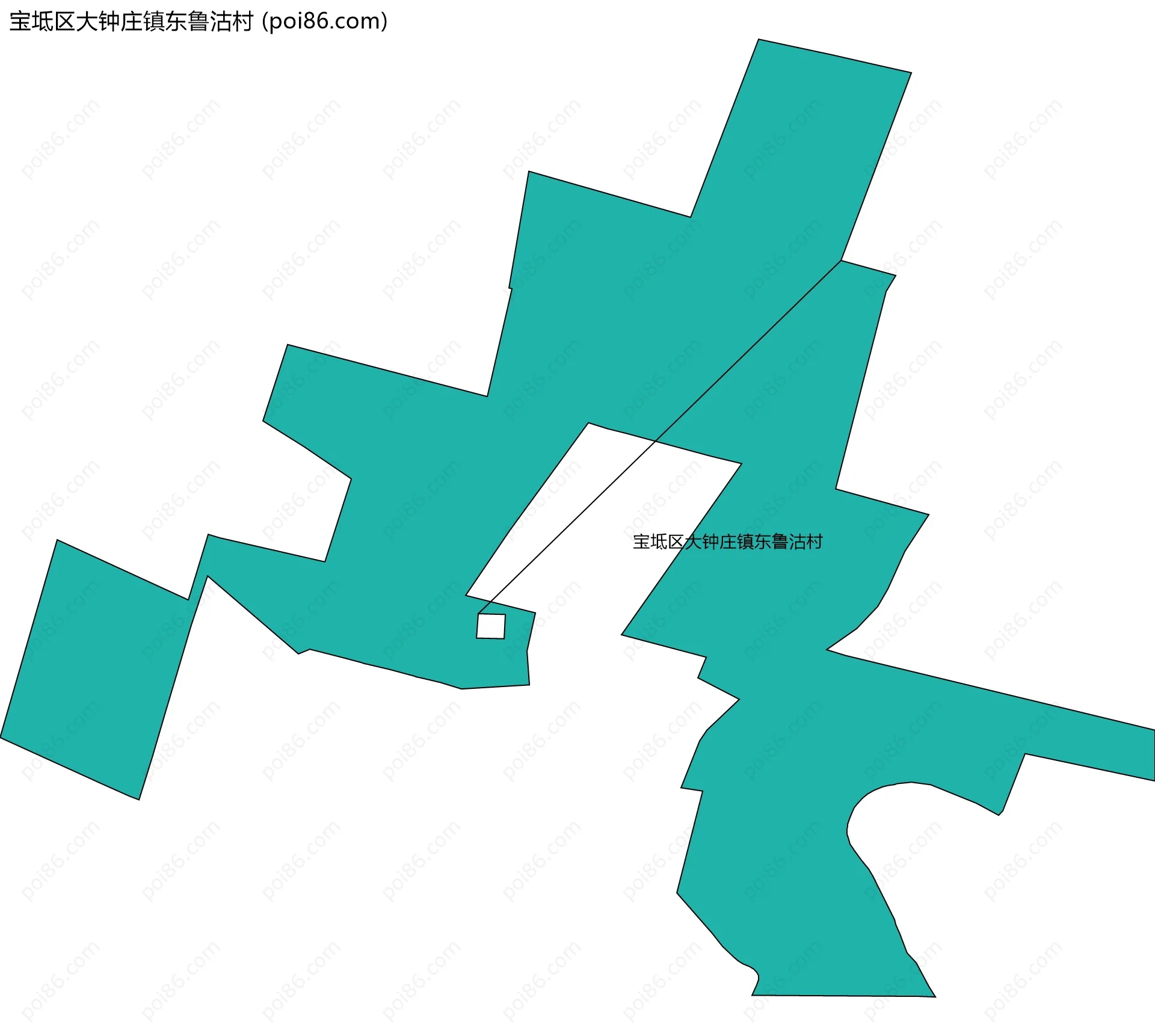 宝坻区大钟庄镇东鲁沽村边界地图