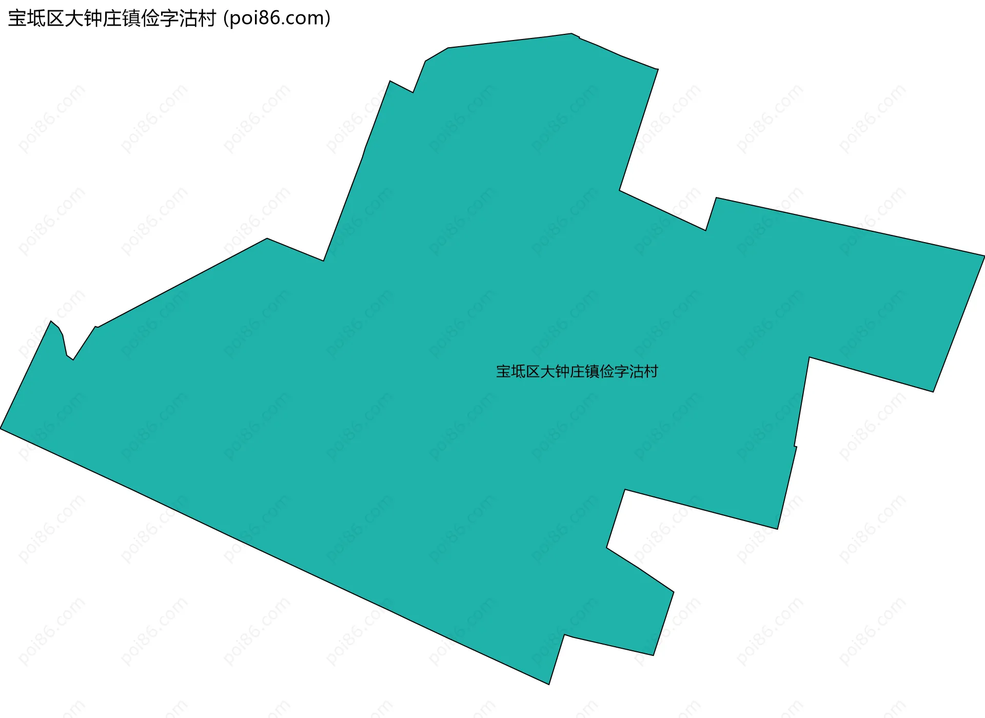 宝坻区大钟庄镇俭字沽村边界地图