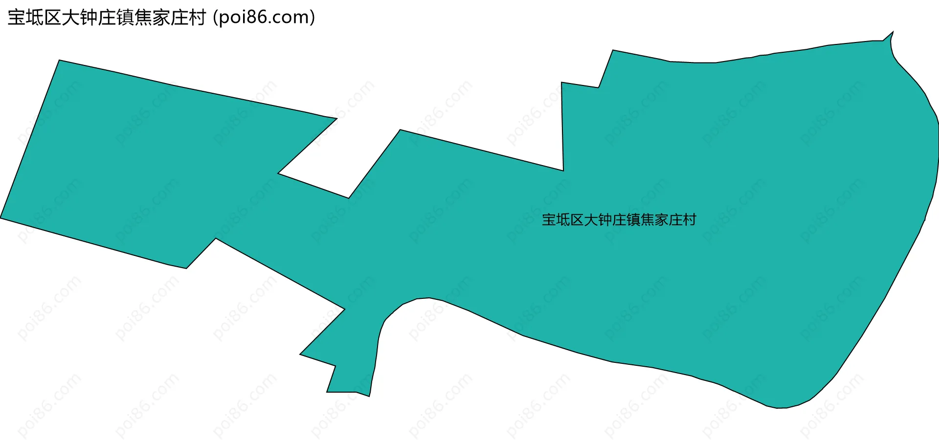 宝坻区大钟庄镇焦家庄村边界地图