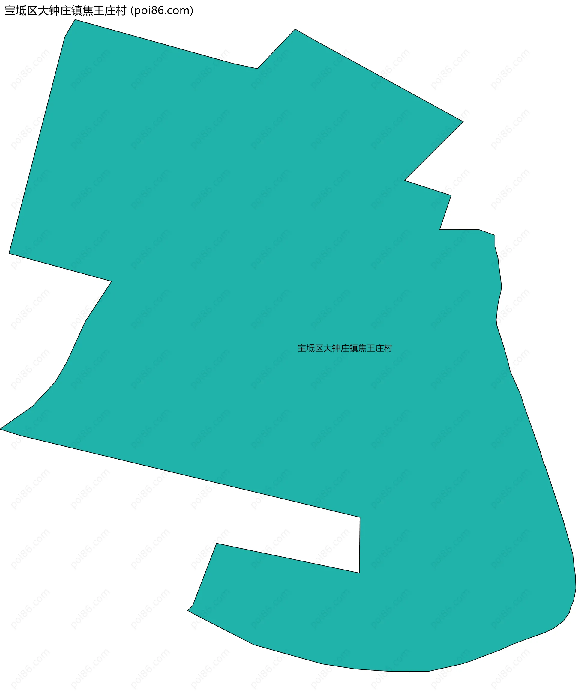 宝坻区大钟庄镇焦王庄村边界地图