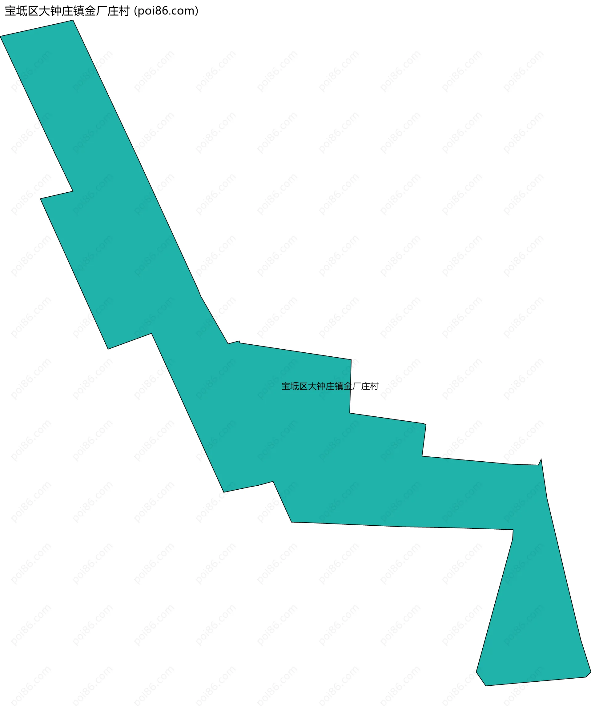 宝坻区大钟庄镇金厂庄村边界地图