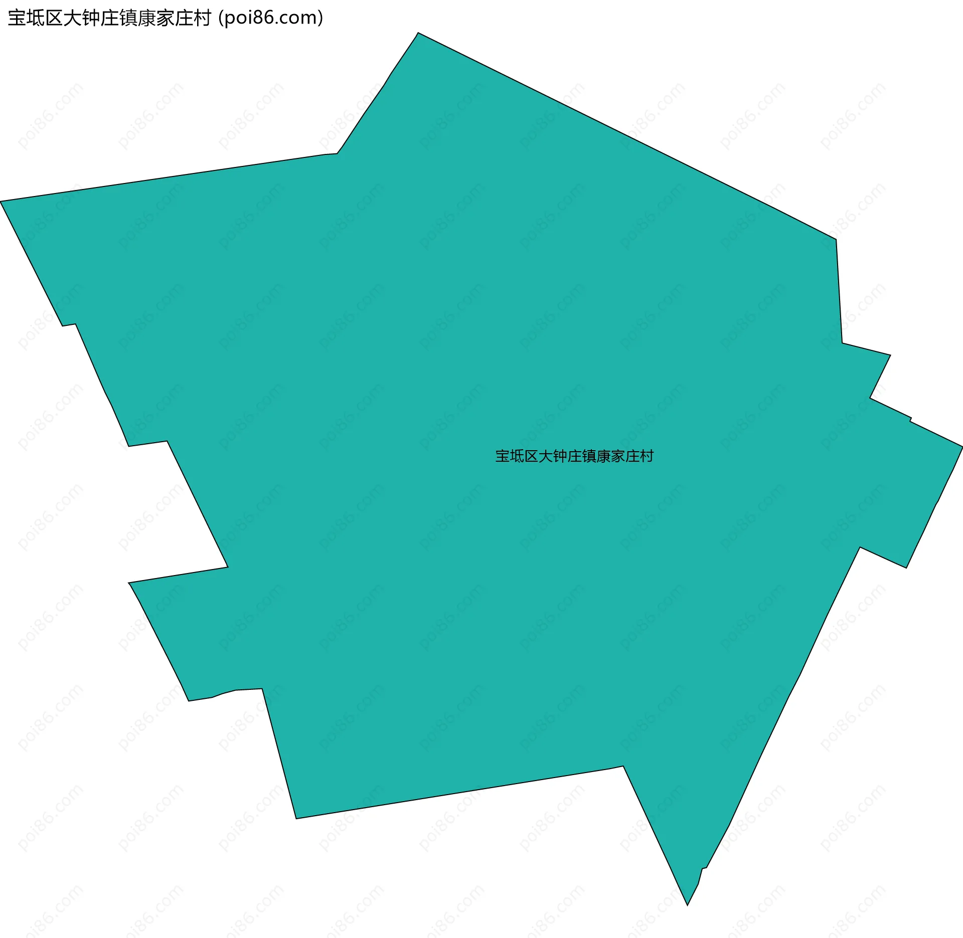 宝坻区大钟庄镇康家庄村边界地图
