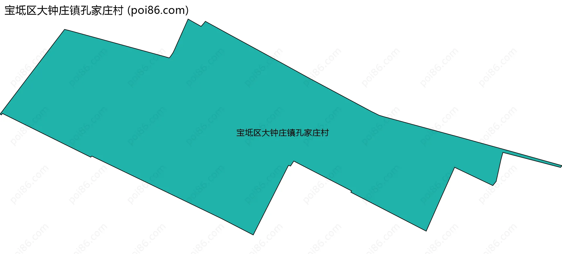 宝坻区大钟庄镇孔家庄村边界地图