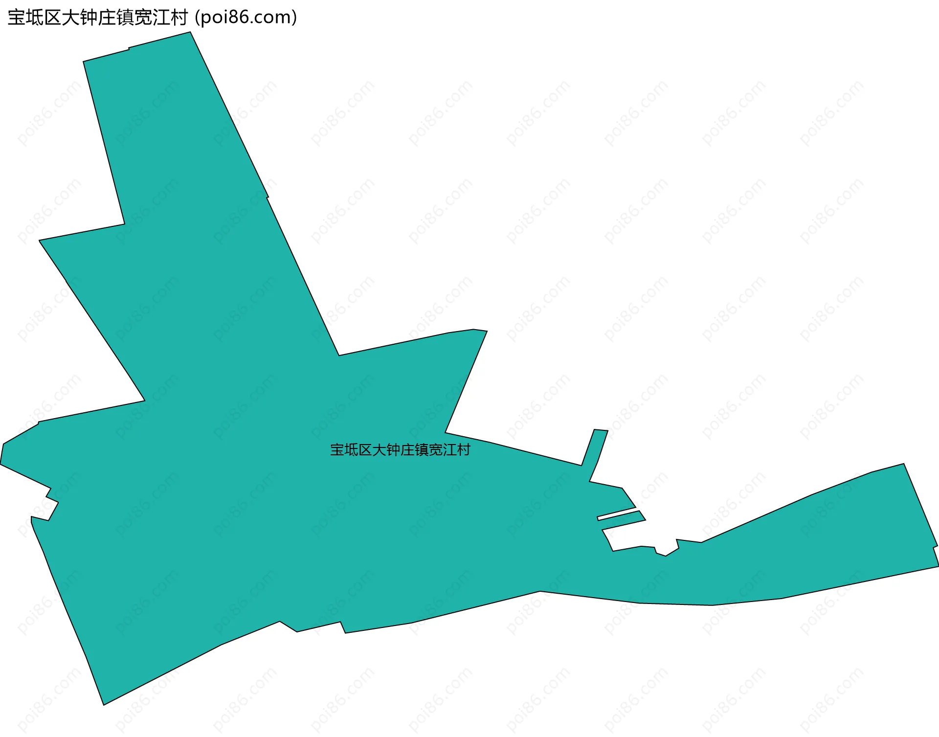 宝坻区大钟庄镇宽江村边界地图
