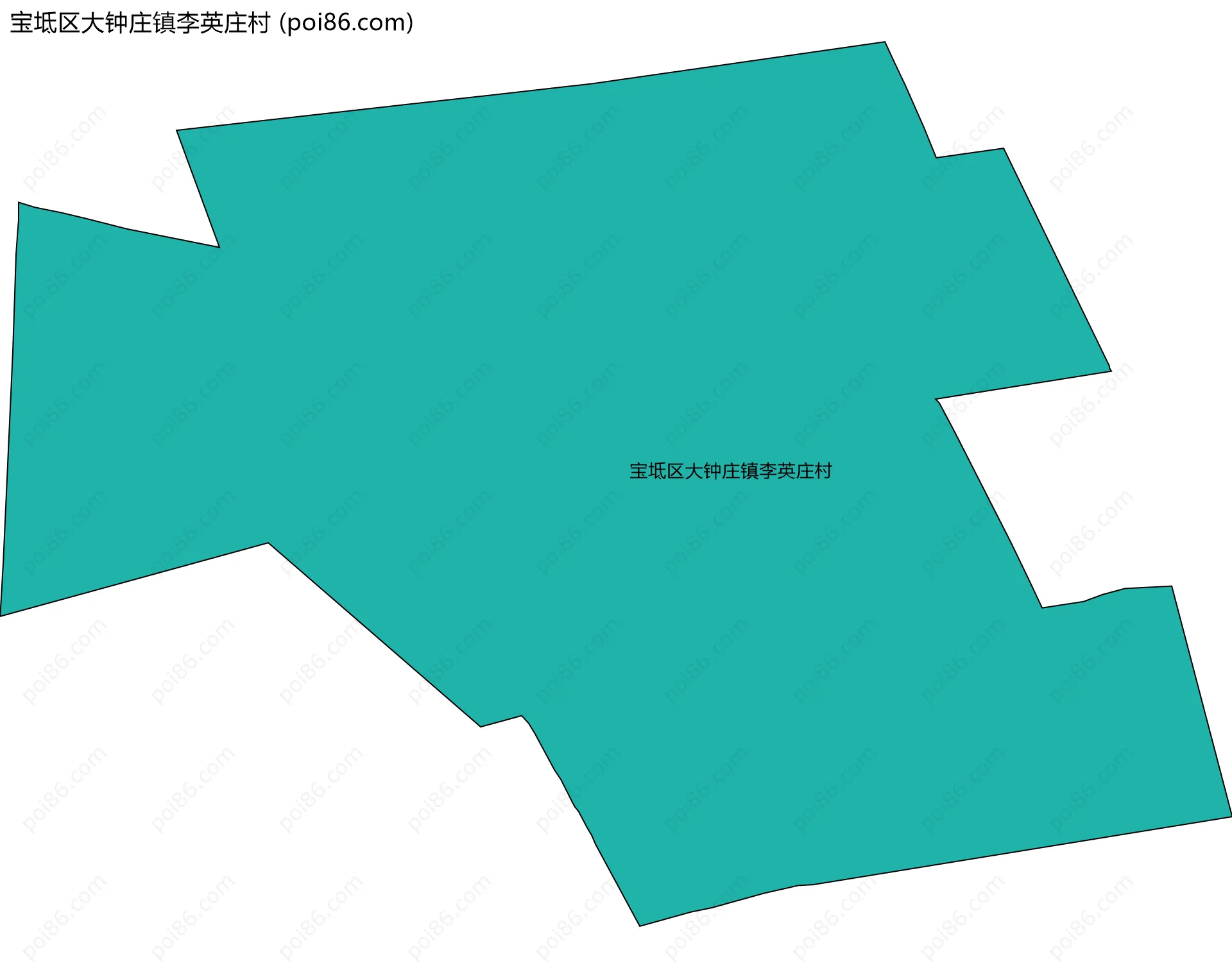 宝坻区大钟庄镇李英庄村边界地图