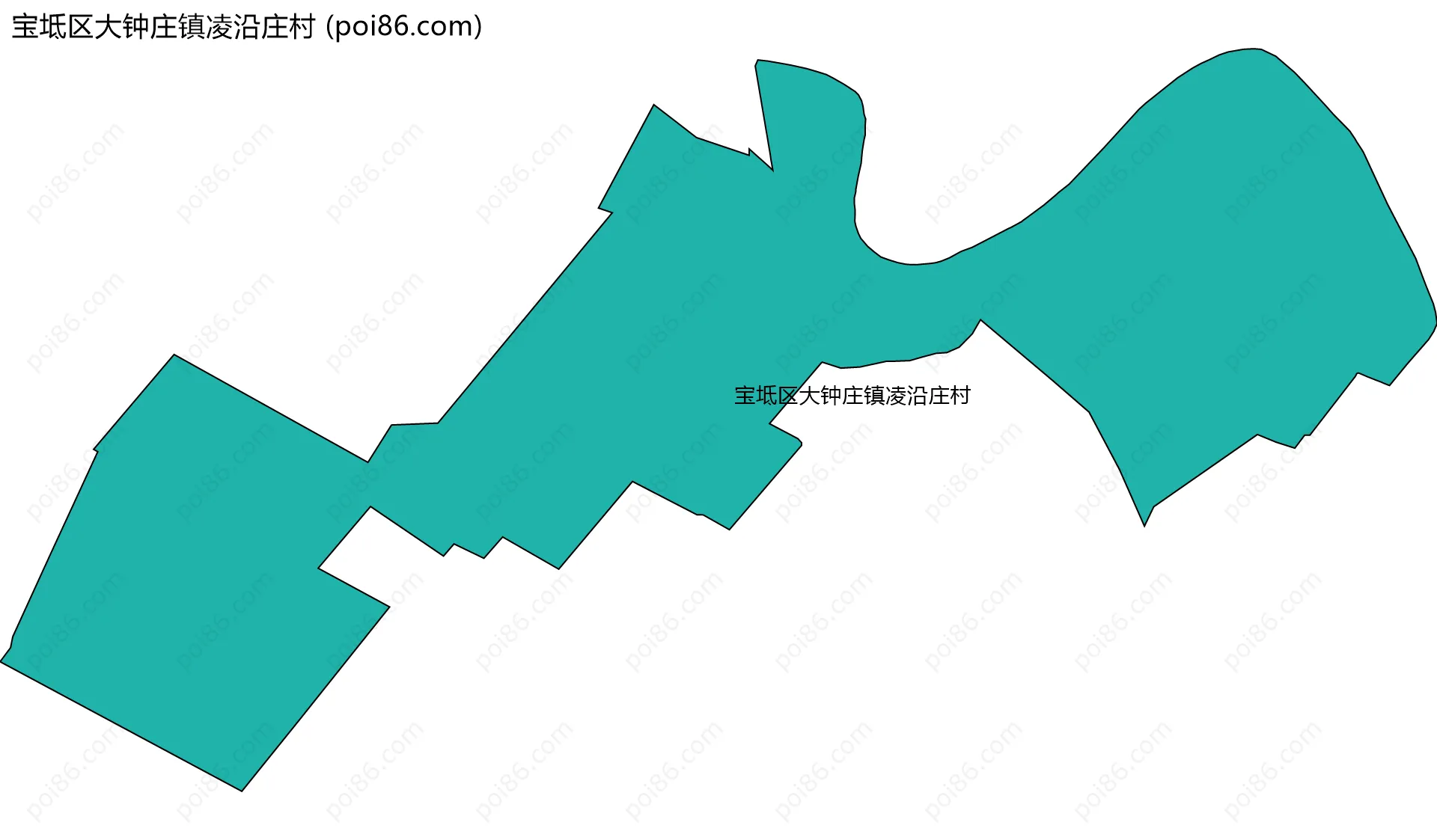 宝坻区大钟庄镇凌沿庄村边界地图