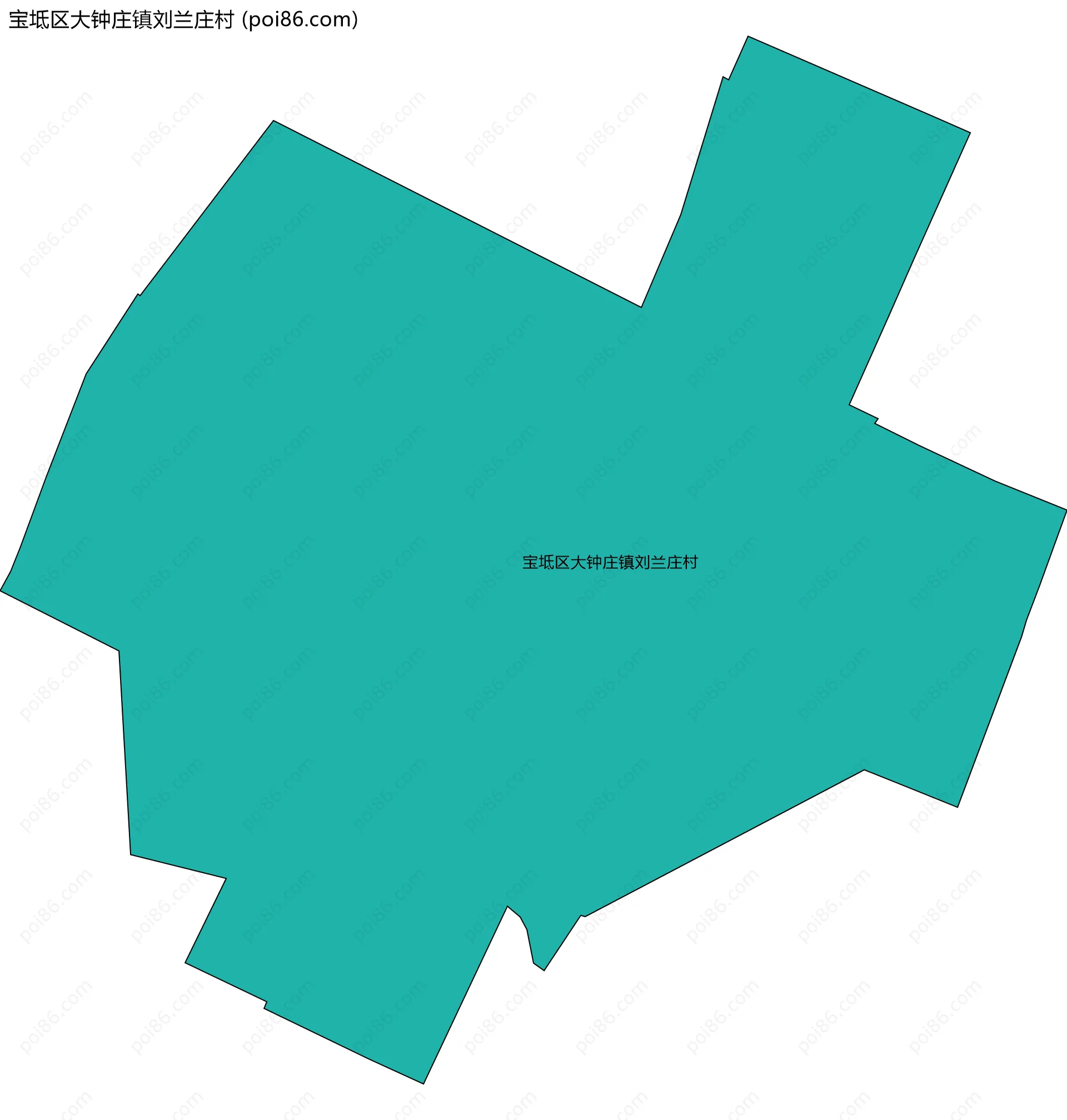 宝坻区大钟庄镇刘兰庄村边界地图