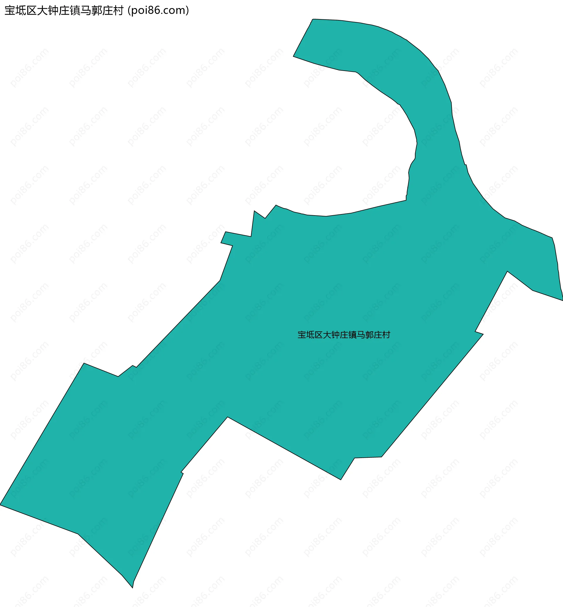 宝坻区大钟庄镇马郭庄村边界地图