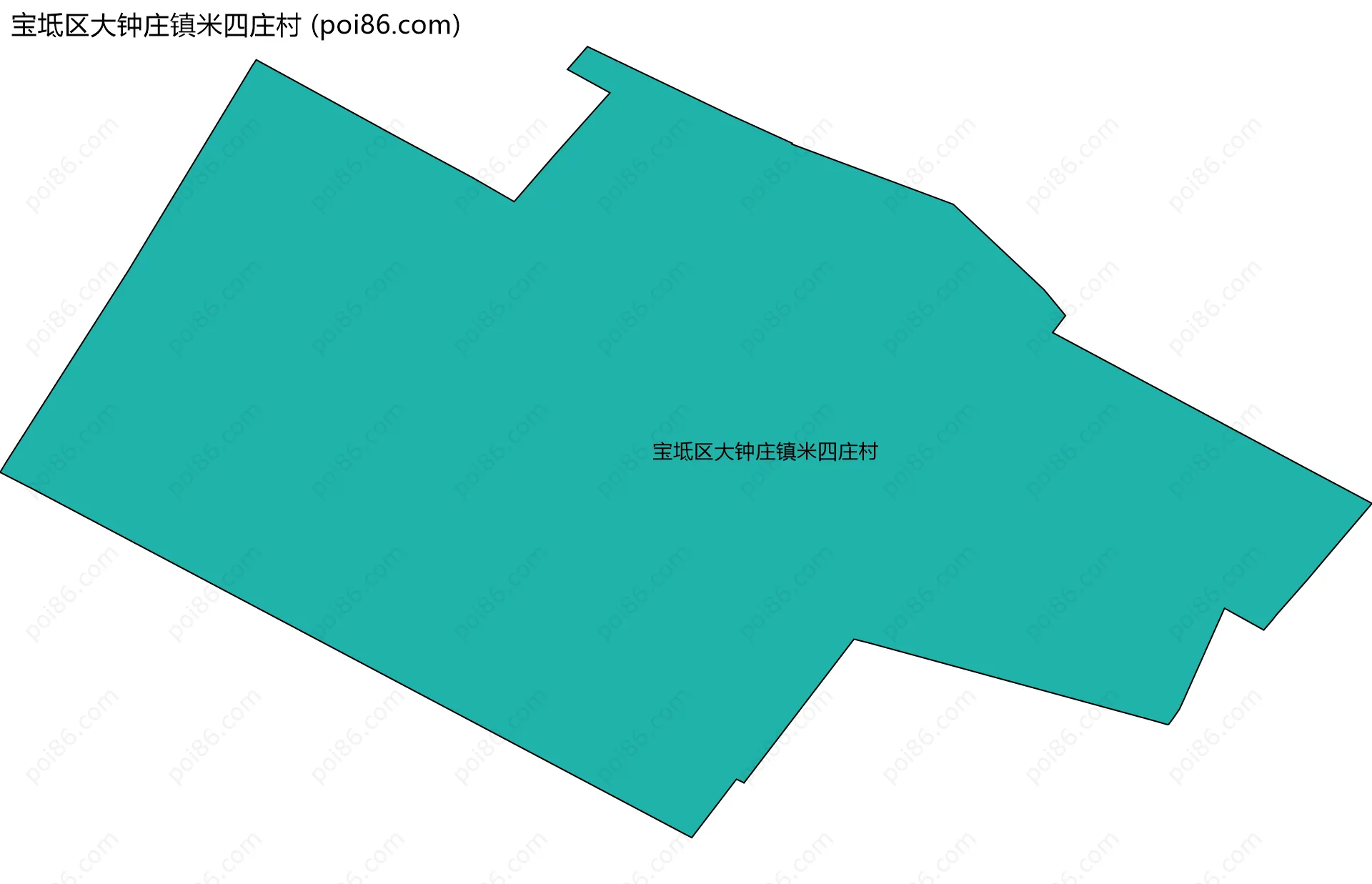宝坻区大钟庄镇米四庄村边界地图