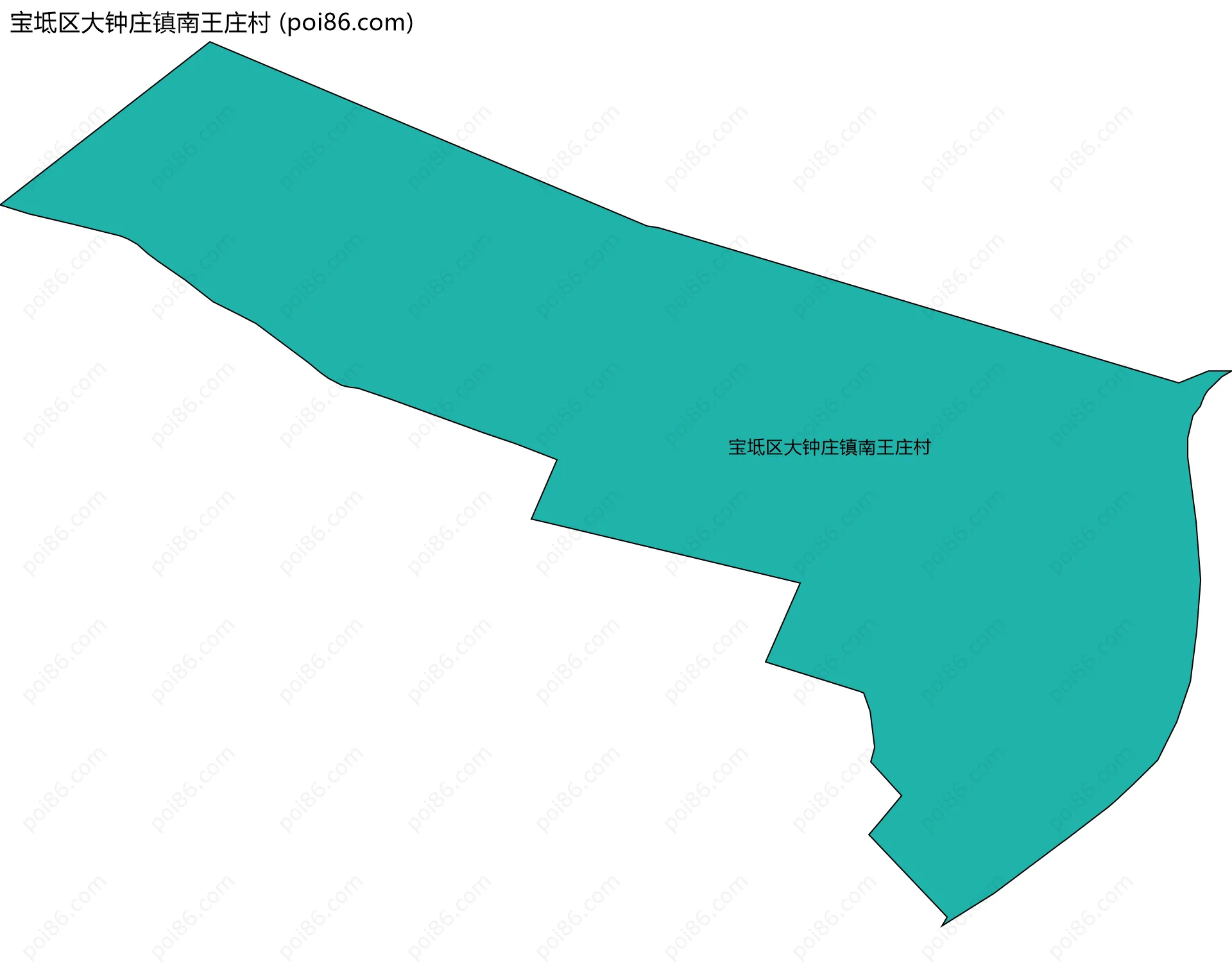 宝坻区大钟庄镇南王庄村边界地图