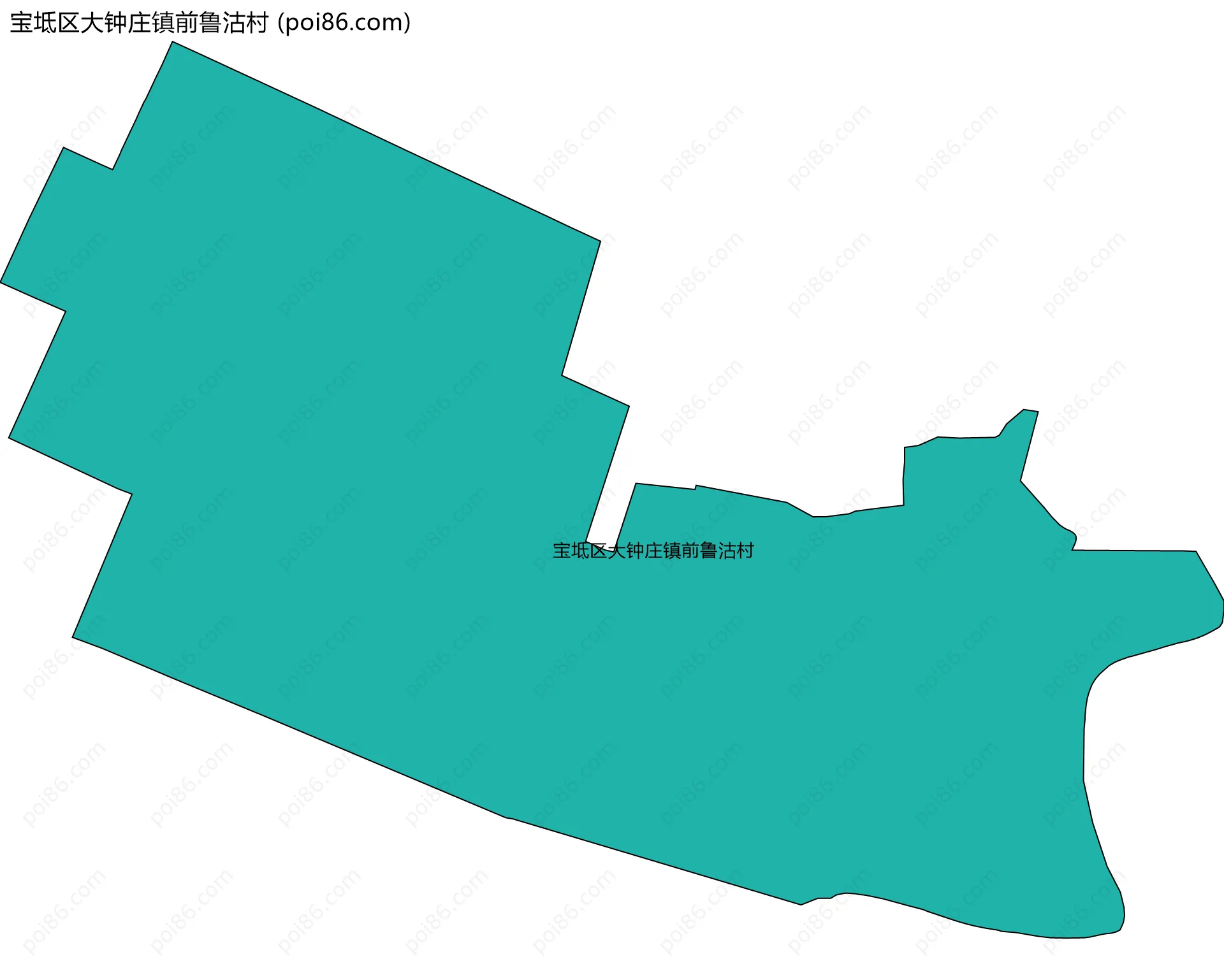 宝坻区大钟庄镇前鲁沽村边界地图