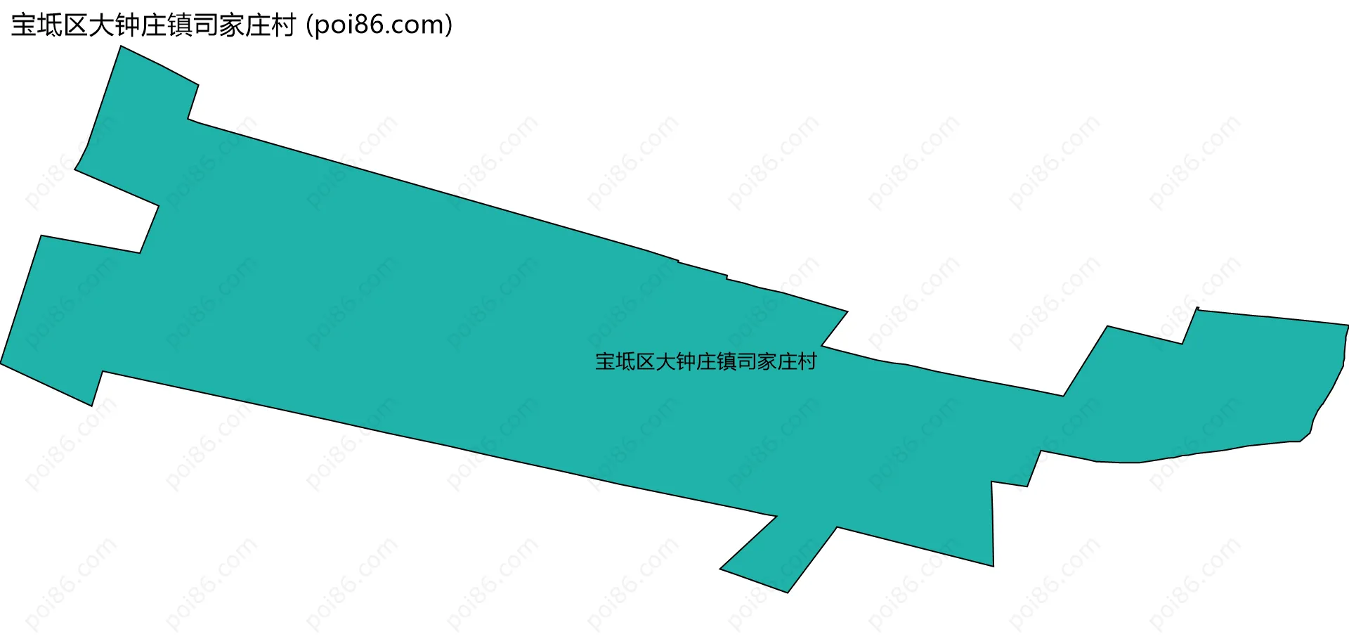 宝坻区大钟庄镇司家庄村边界地图