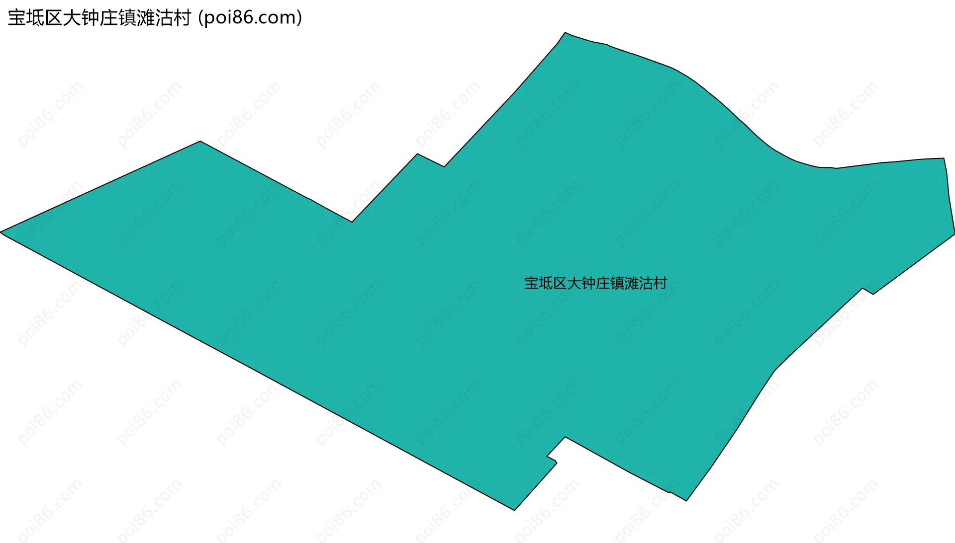 宝坻区大钟庄镇滩沽村边界地图