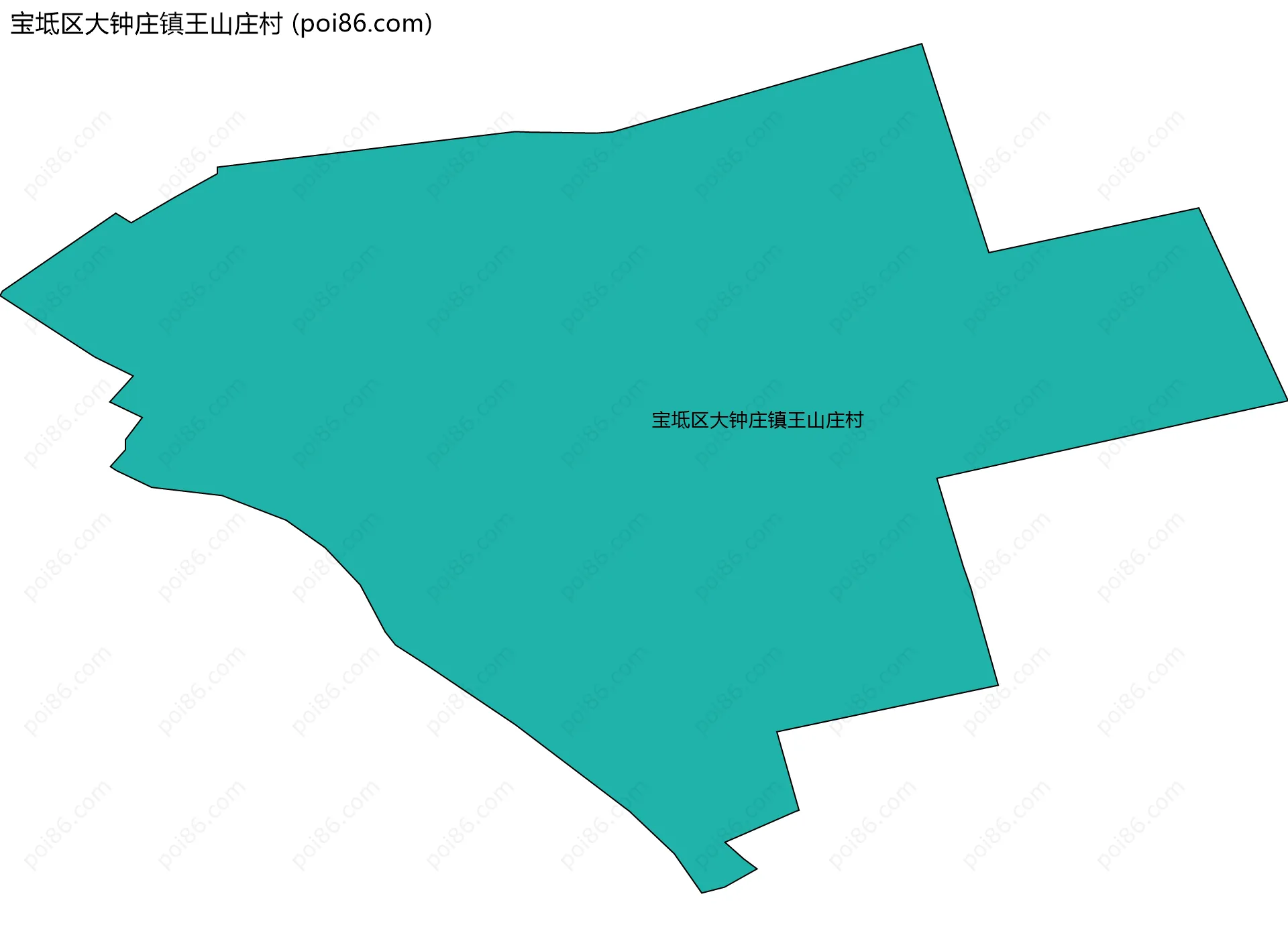 宝坻区大钟庄镇王山庄村边界地图