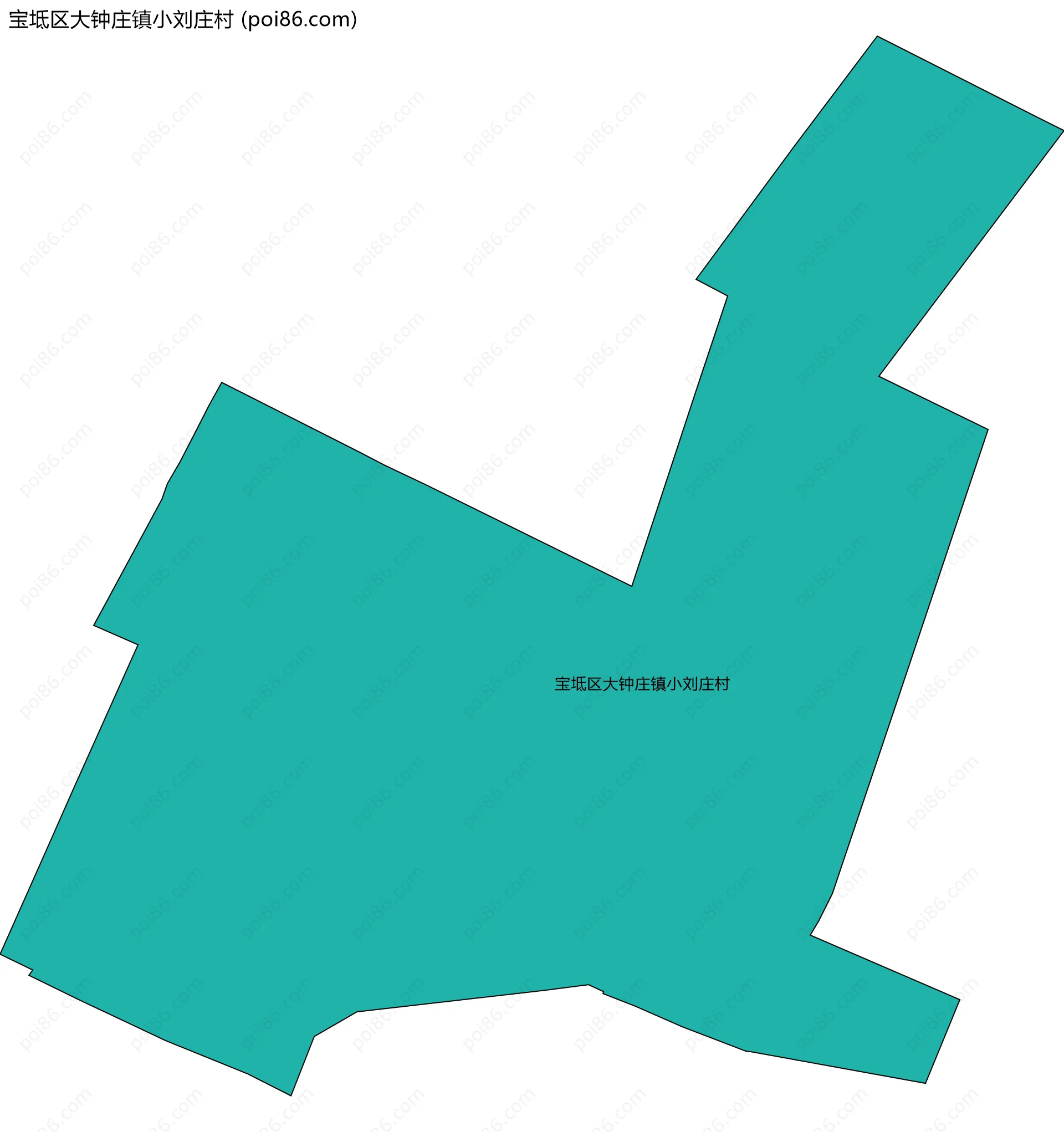 宝坻区大钟庄镇小刘庄村边界地图