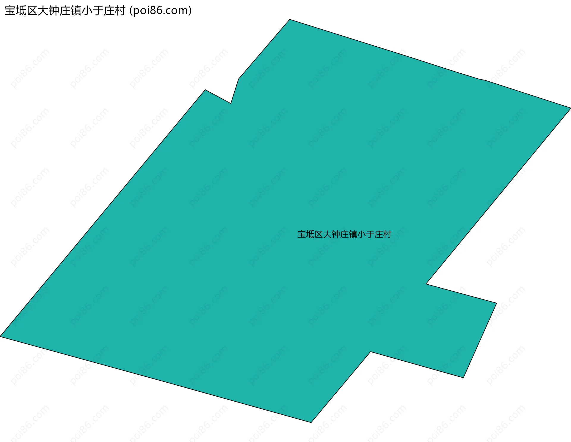 宝坻区大钟庄镇小于庄村边界地图