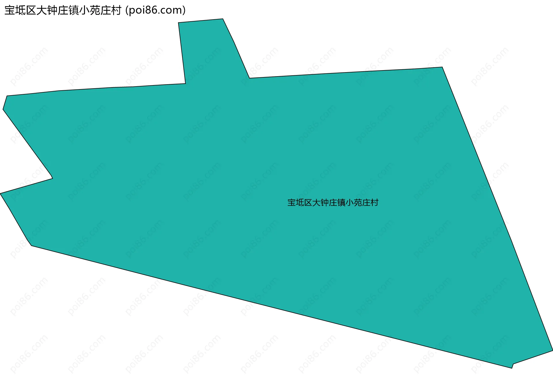 宝坻区大钟庄镇小苑庄村边界地图