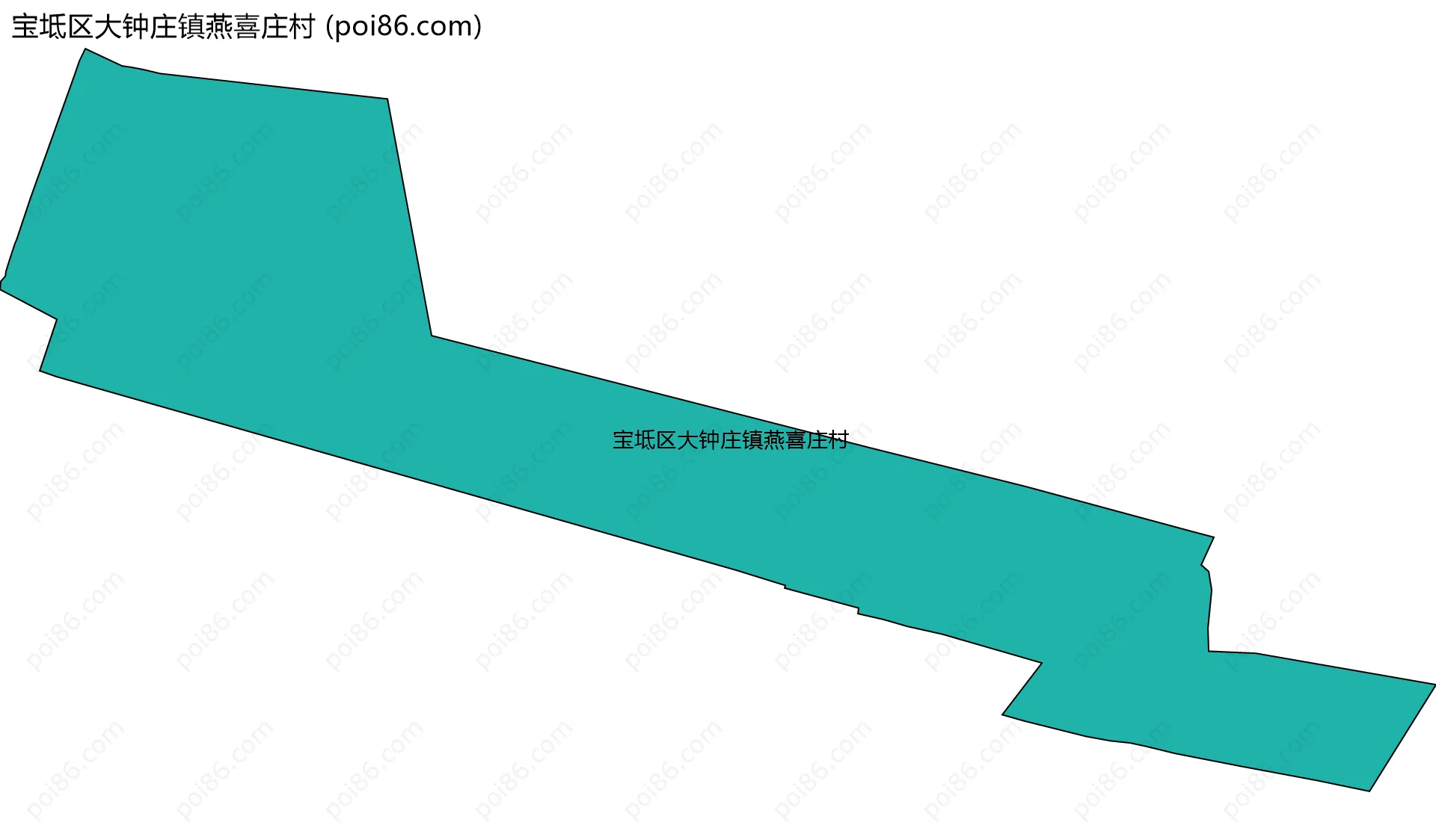 宝坻区大钟庄镇燕喜庄村边界地图