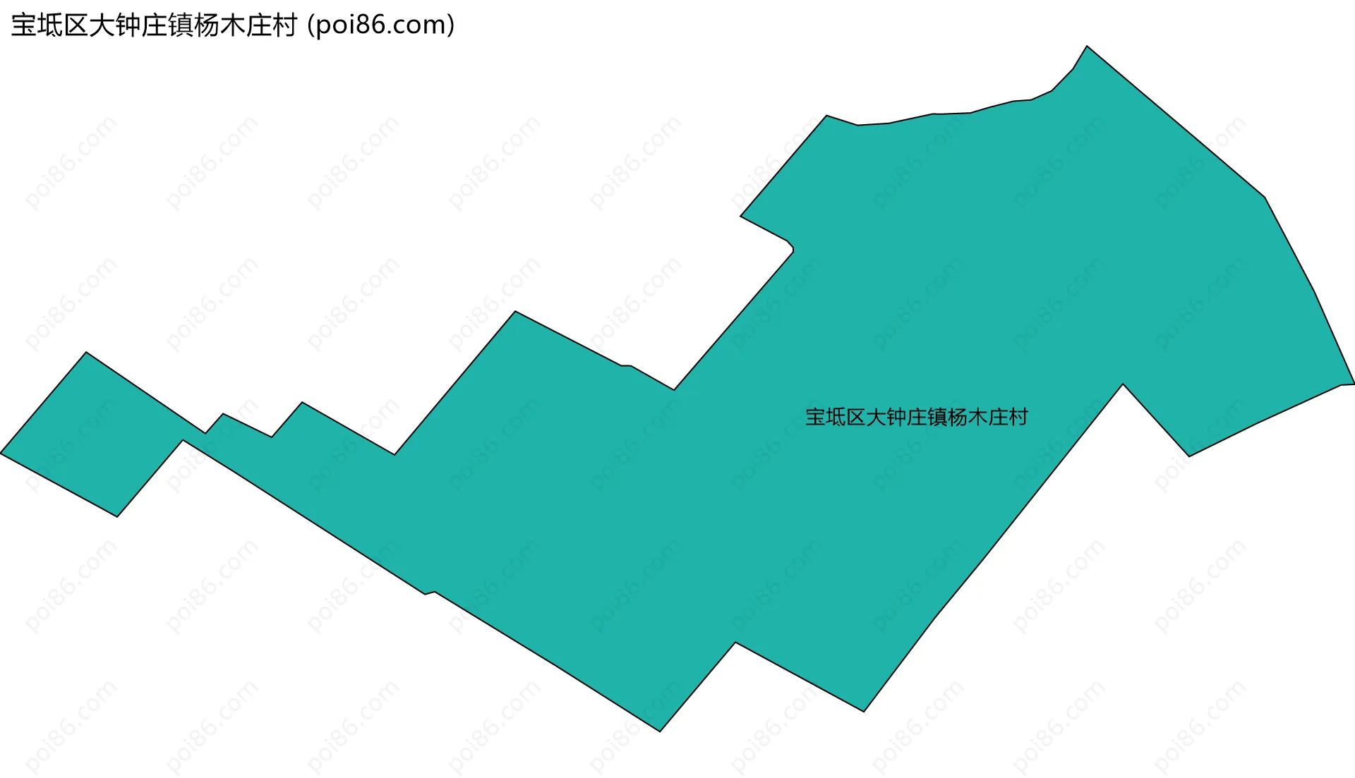 宝坻区大钟庄镇杨木庄村边界地图