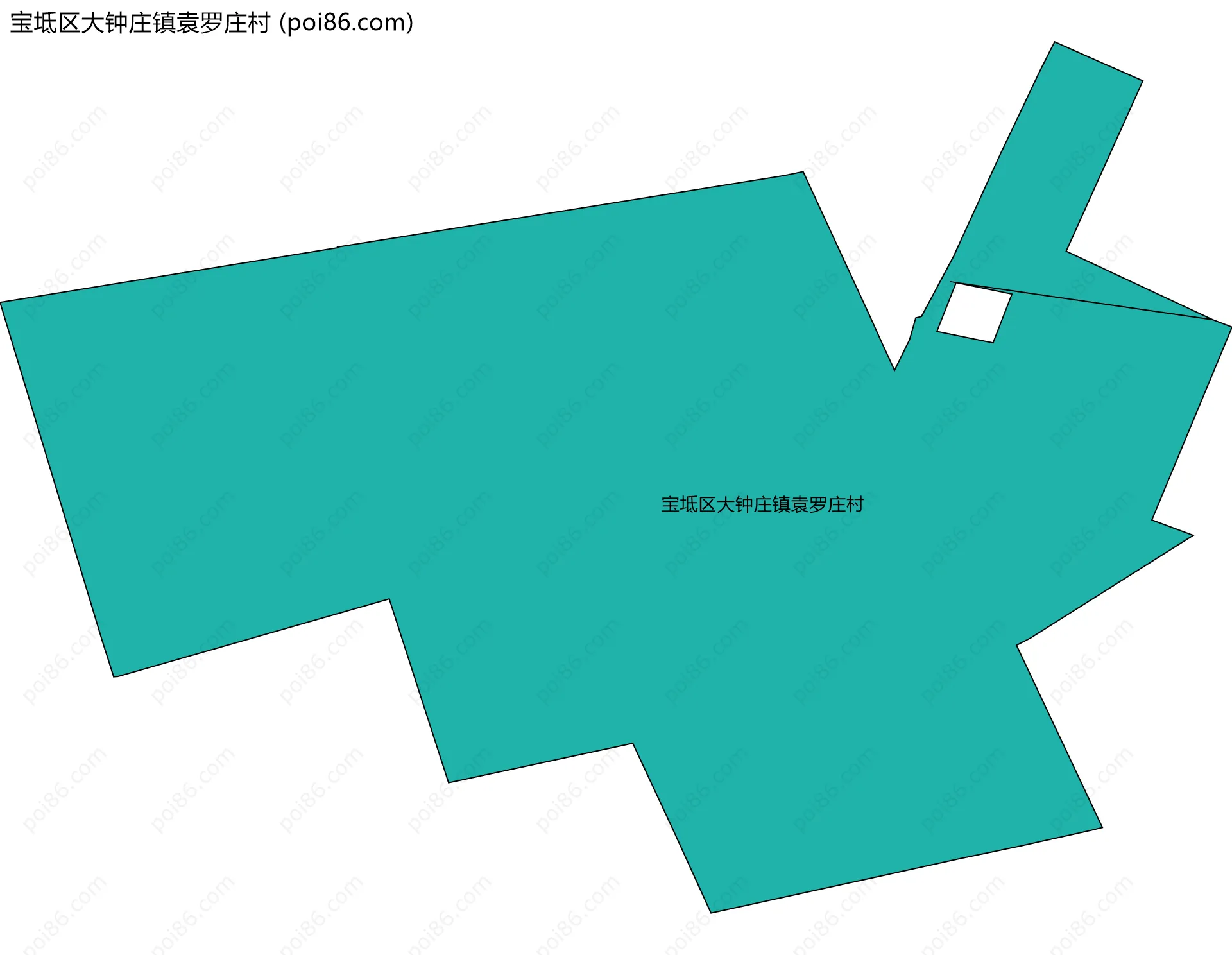 宝坻区大钟庄镇袁罗庄村边界地图