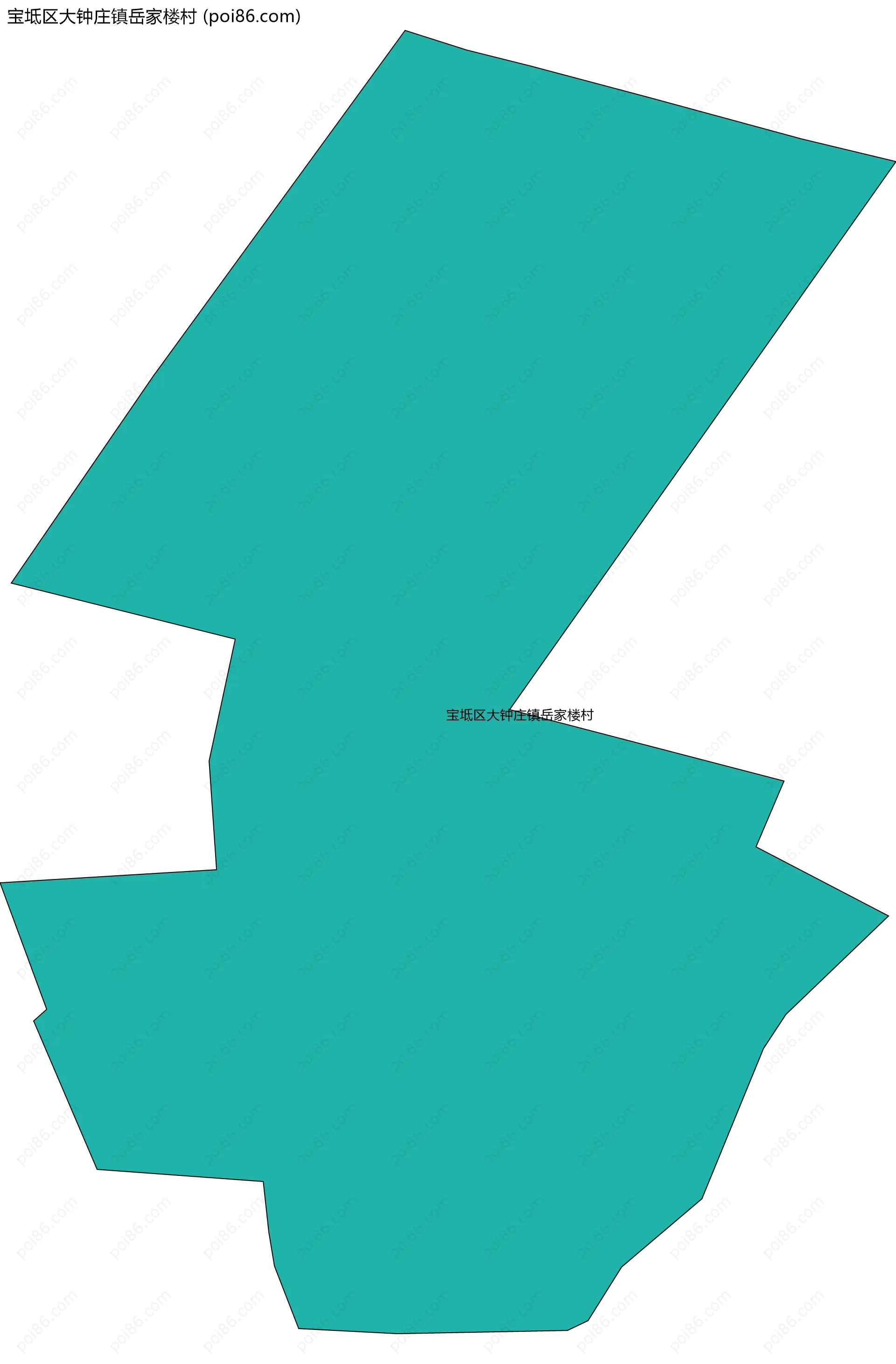 宝坻区大钟庄镇岳家楼村边界地图