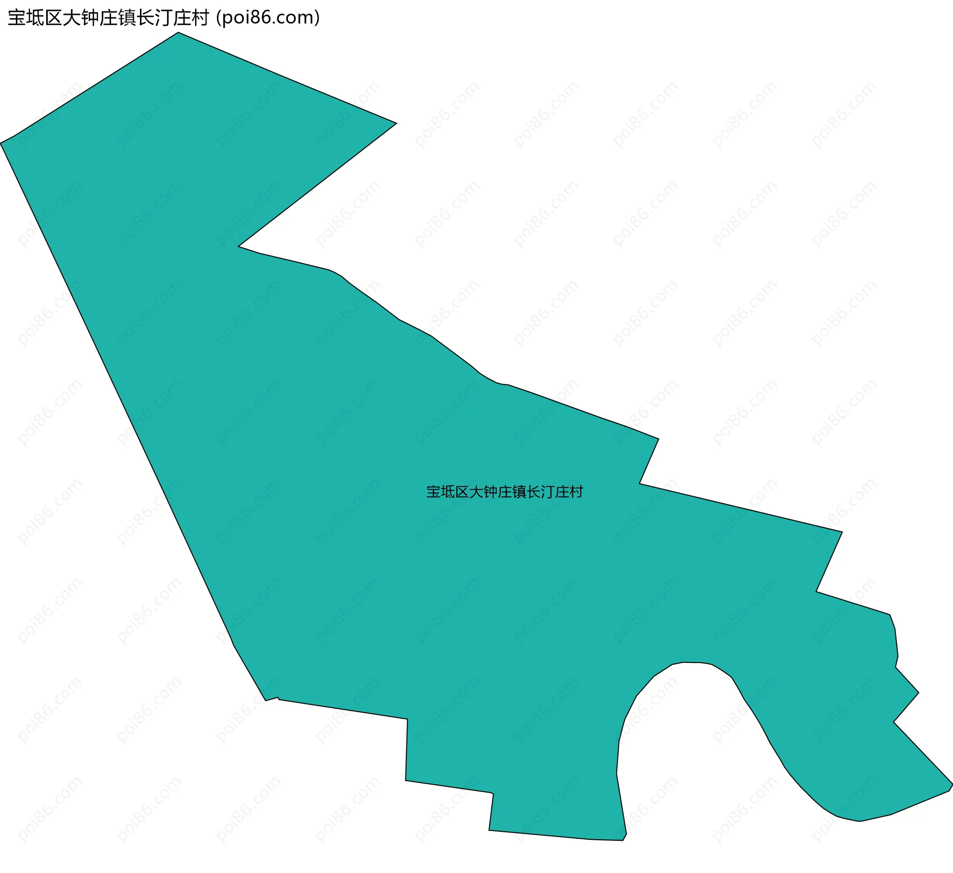 宝坻区大钟庄镇长汀庄村边界地图