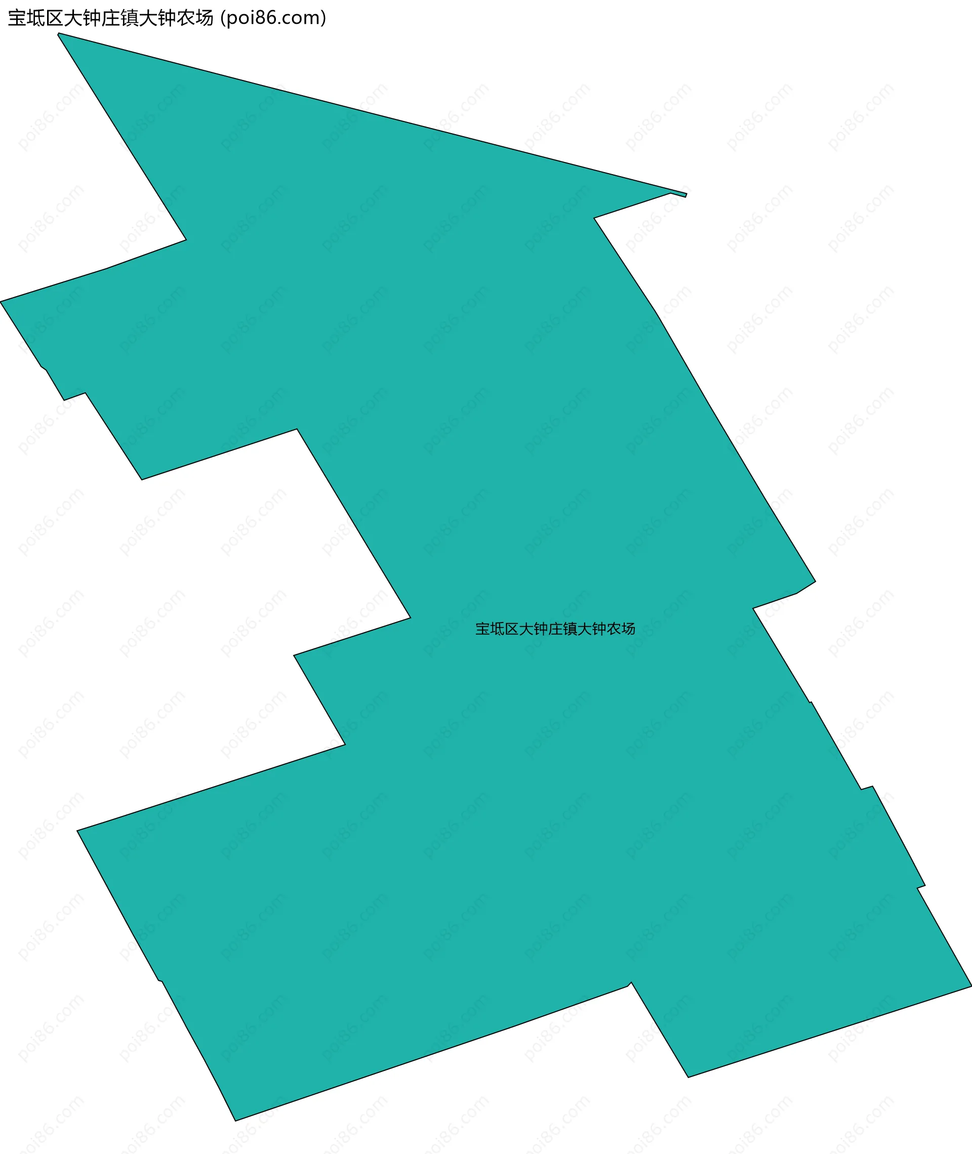 宝坻区大钟庄镇大钟农场边界地图