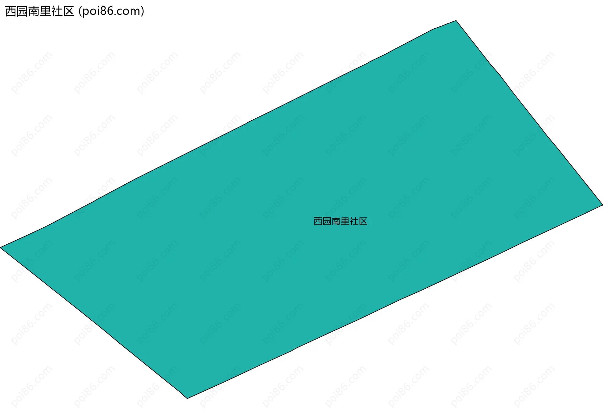西园南里社区边界地图