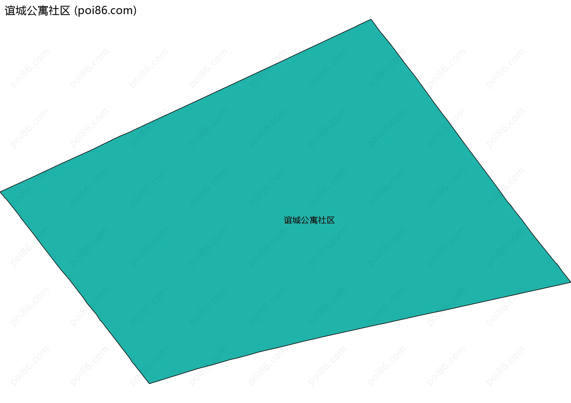 谊城公寓社区边界地图