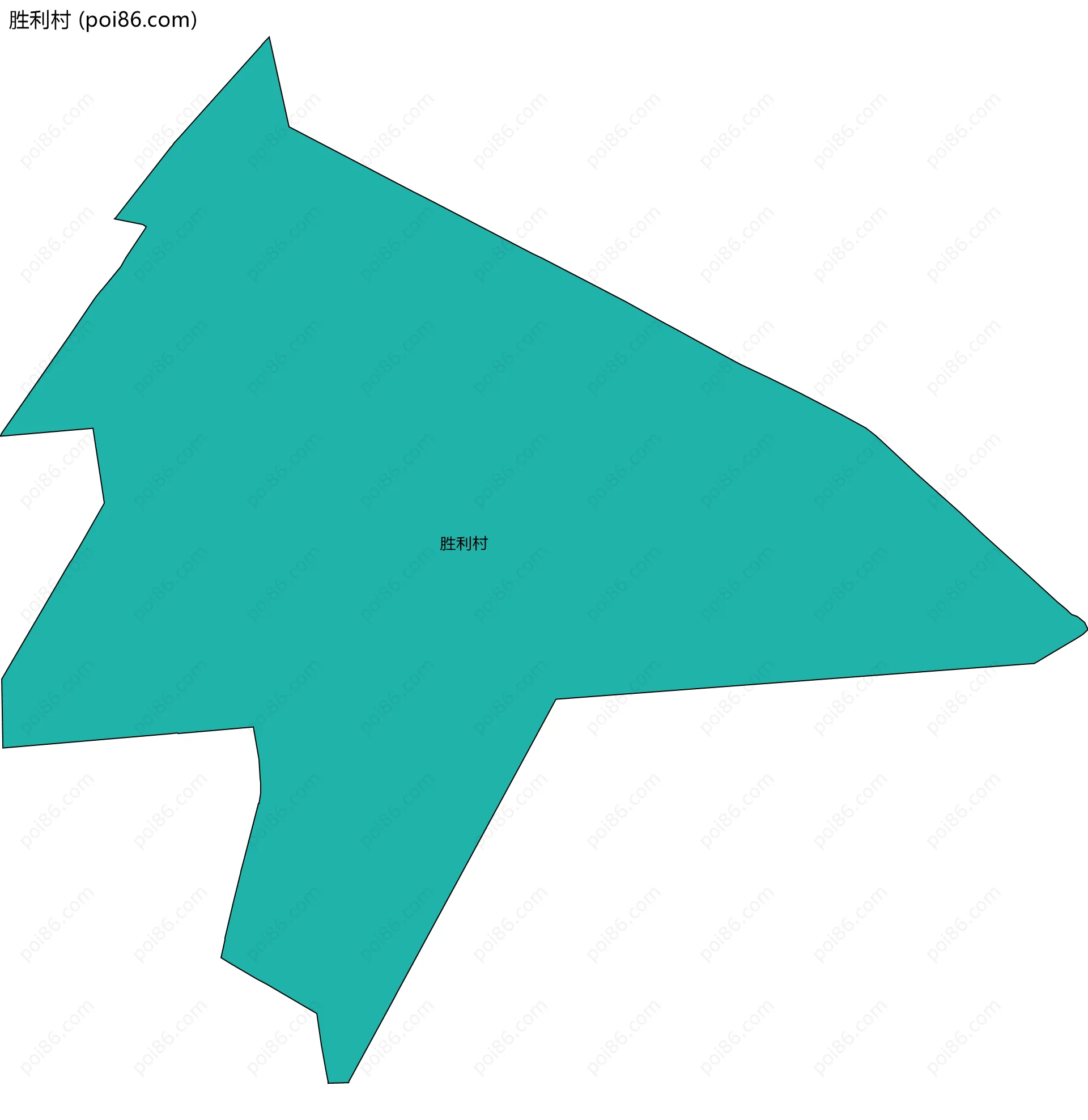 胜利村边界地图