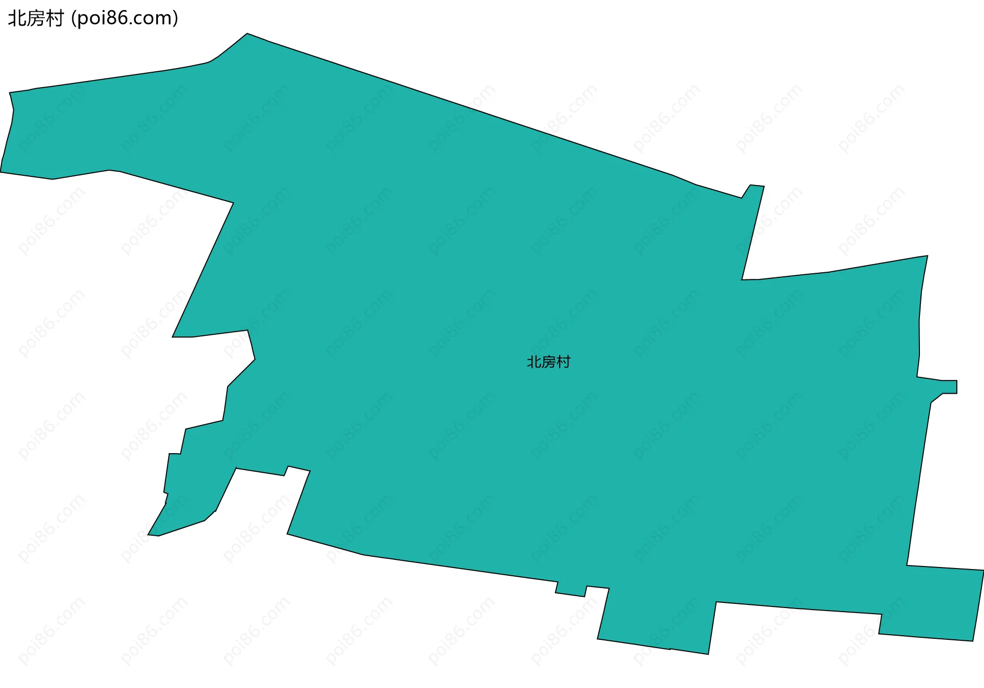 北房村边界地图