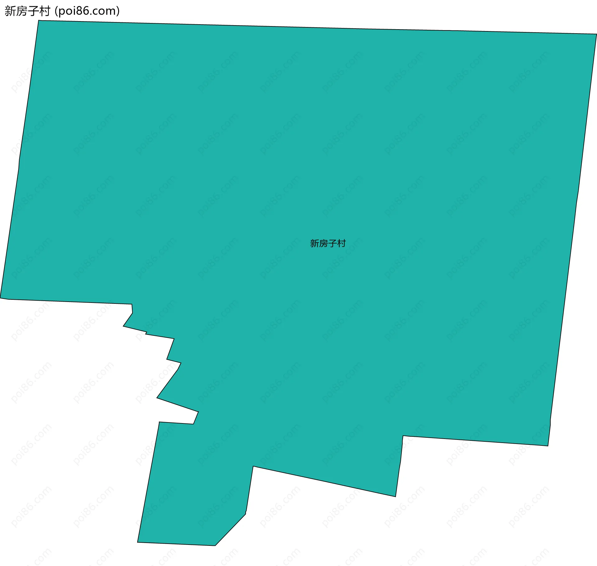 新房子村边界地图