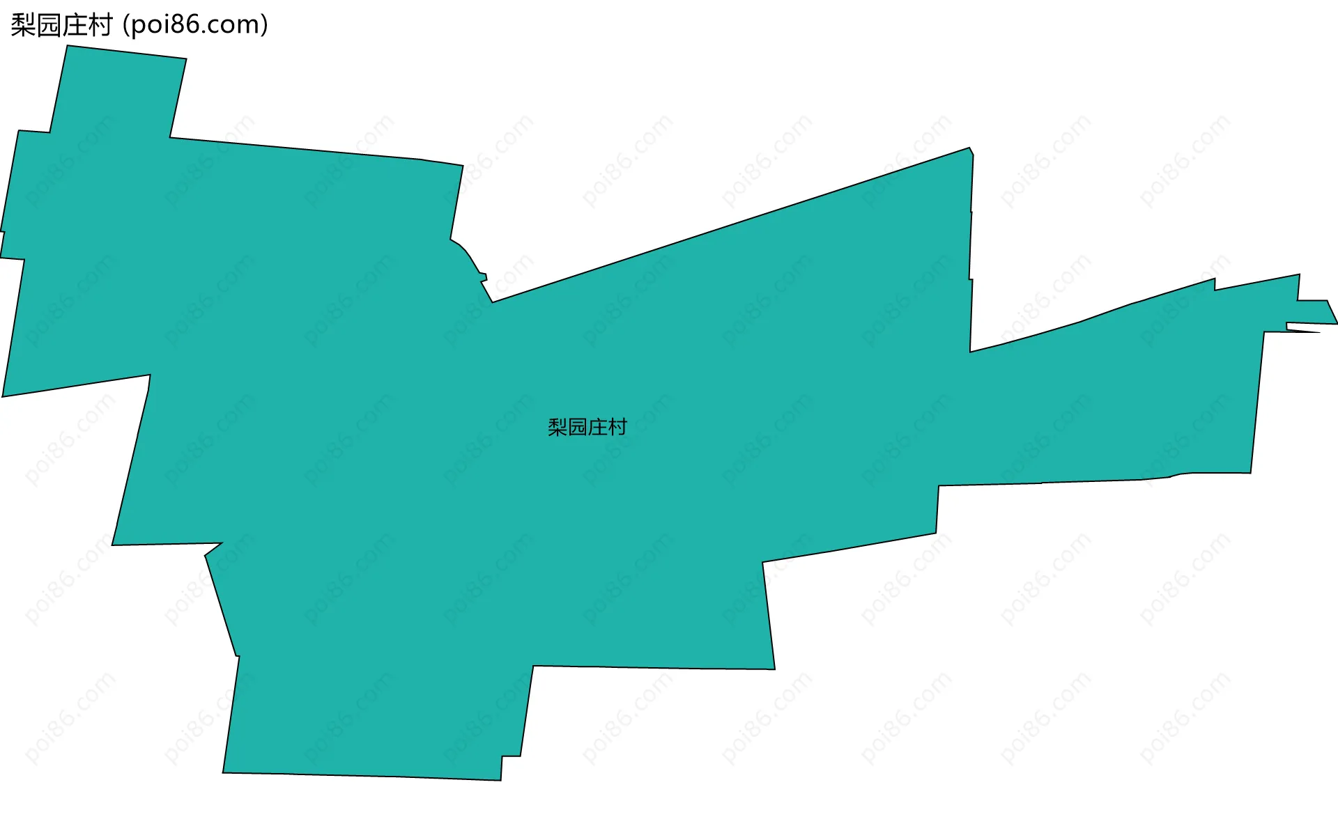 梨园庄村边界地图