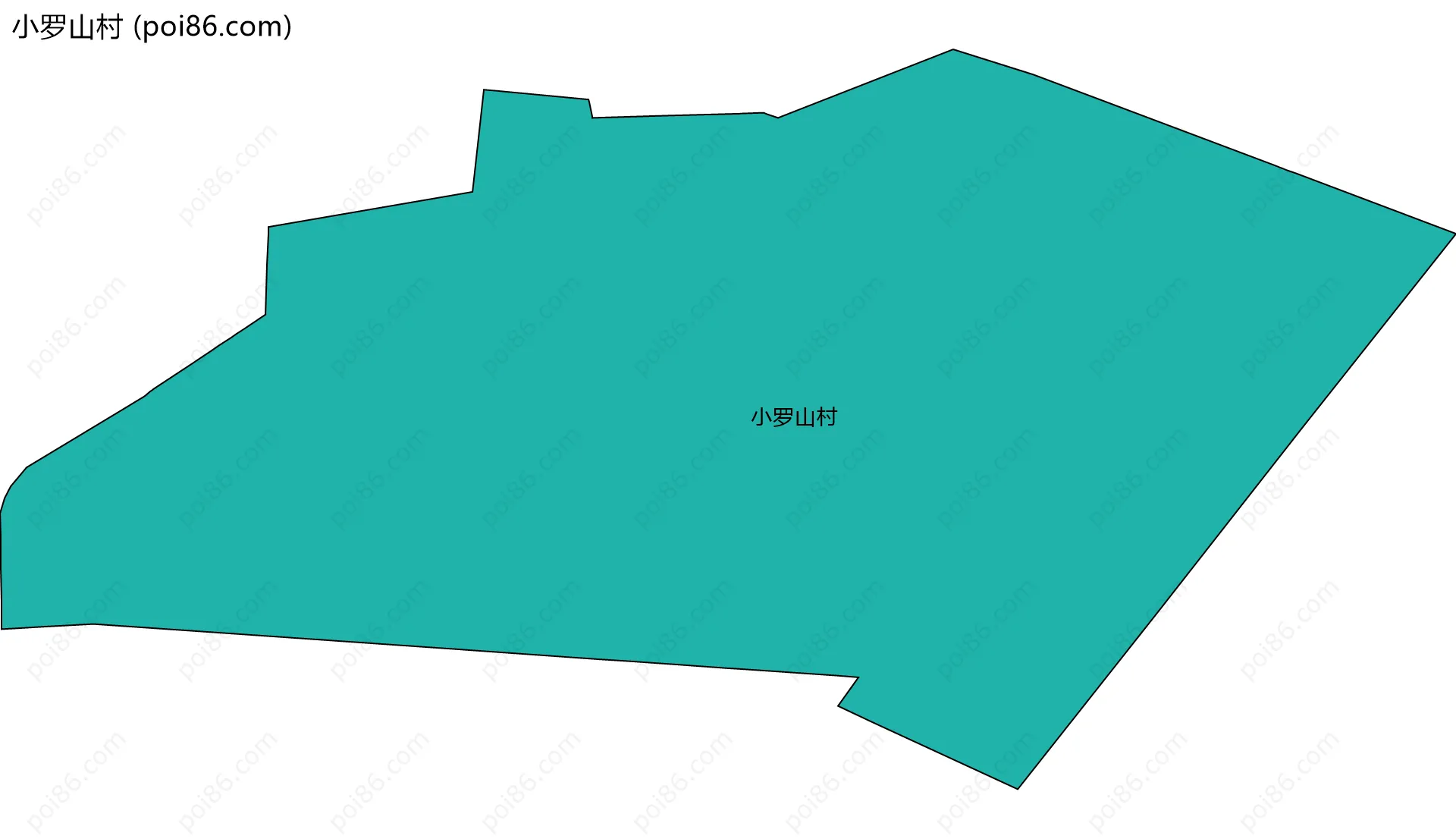 小罗山村边界地图
