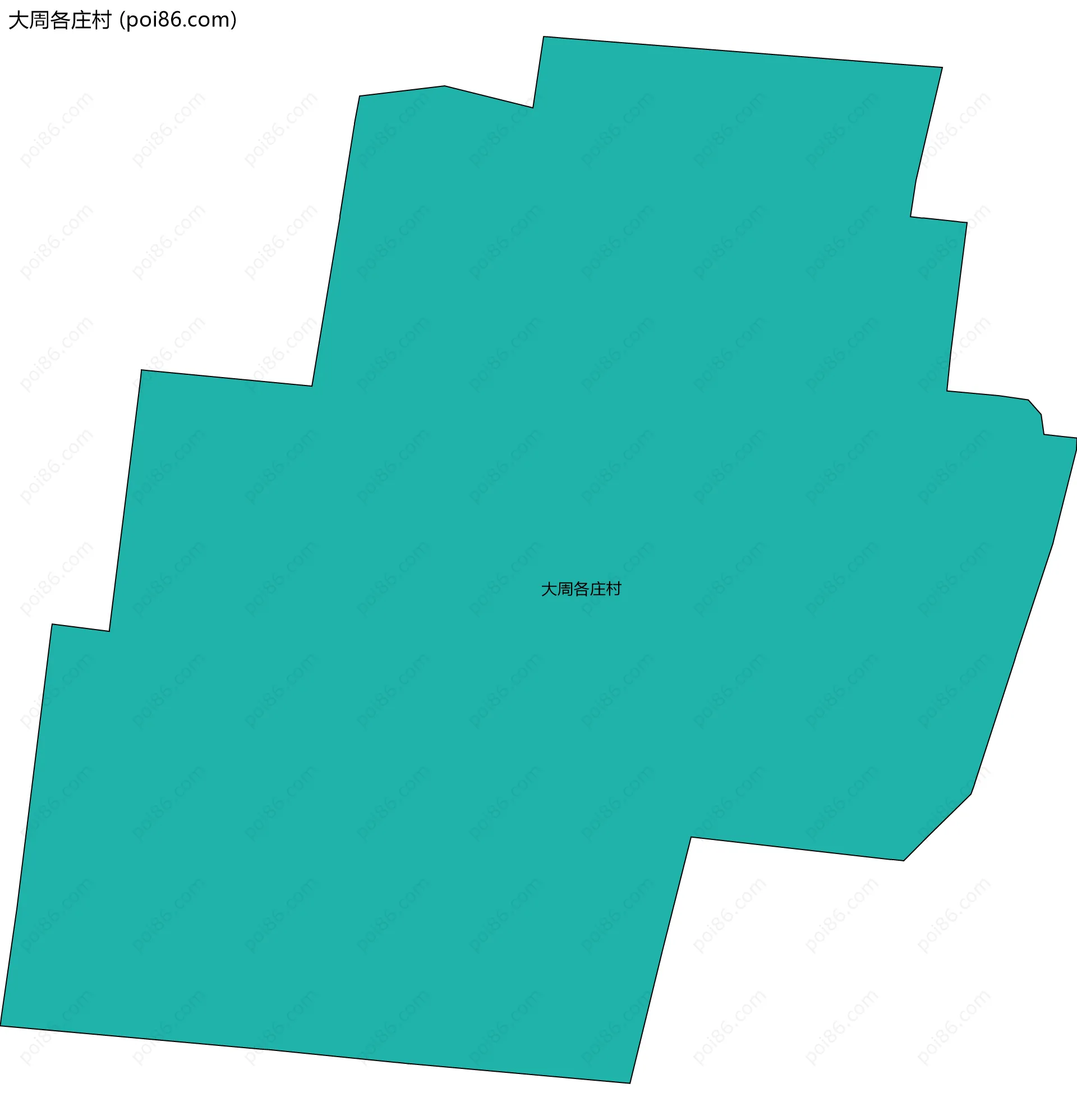 大周各庄村边界地图