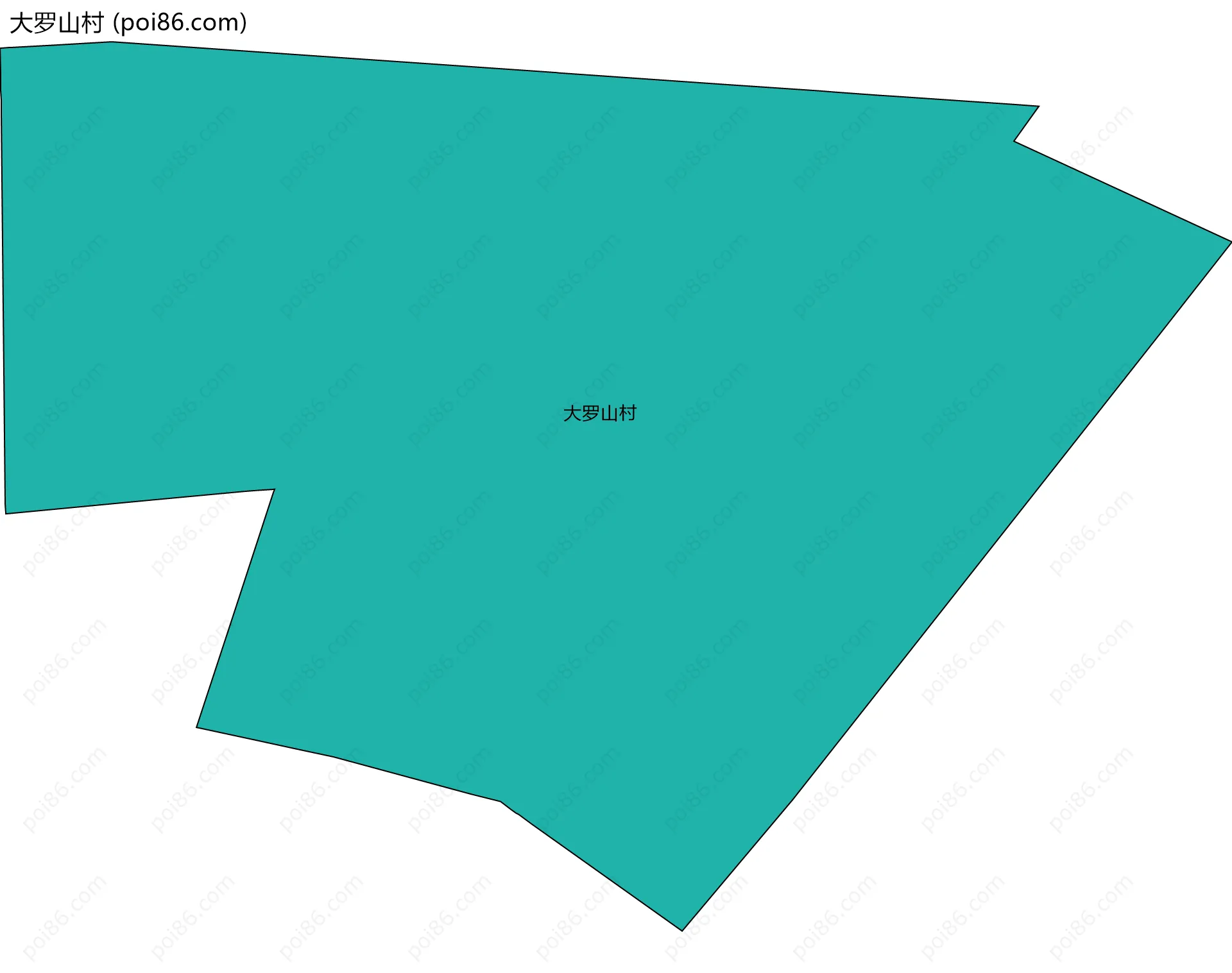 大罗山村边界地图