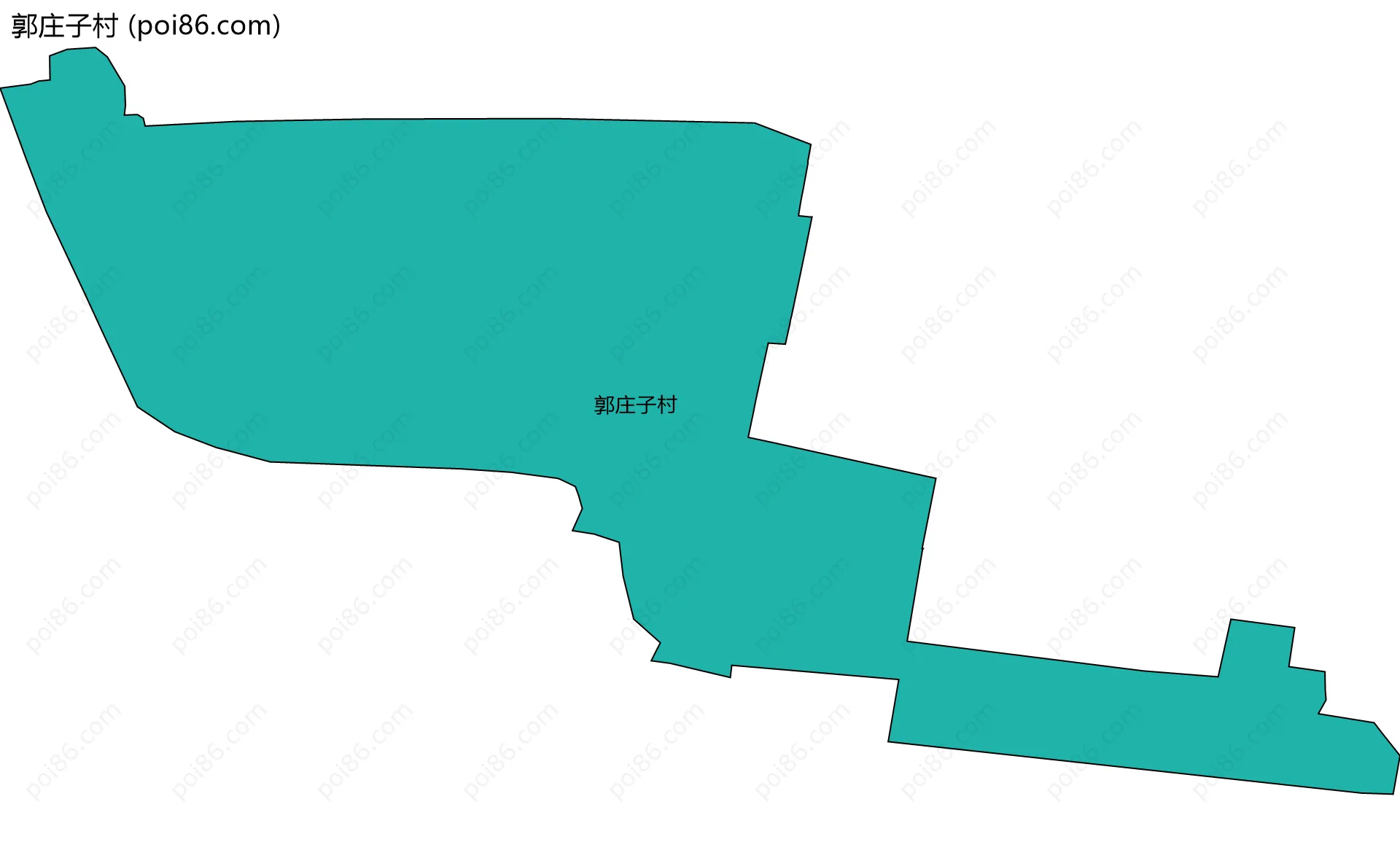 郭庄子村边界地图