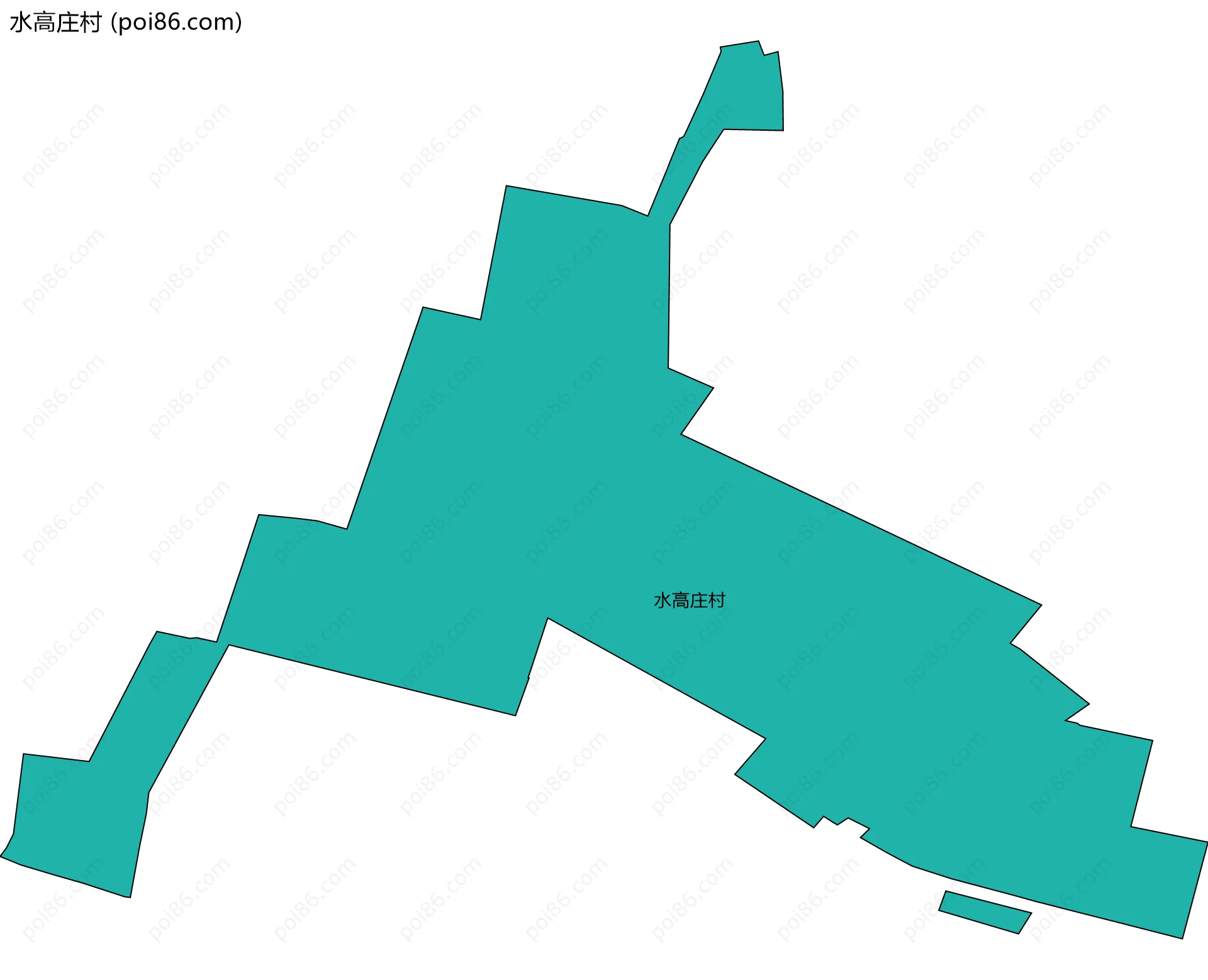 水高庄村边界地图