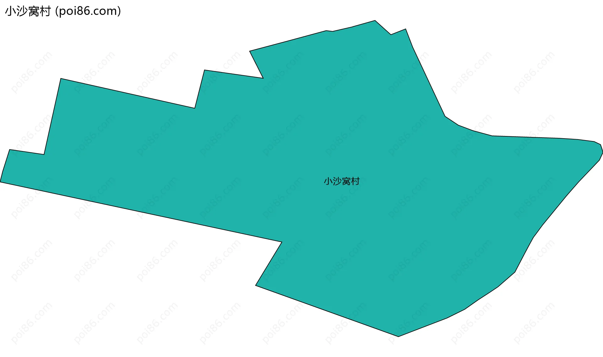 小沙窝村边界地图