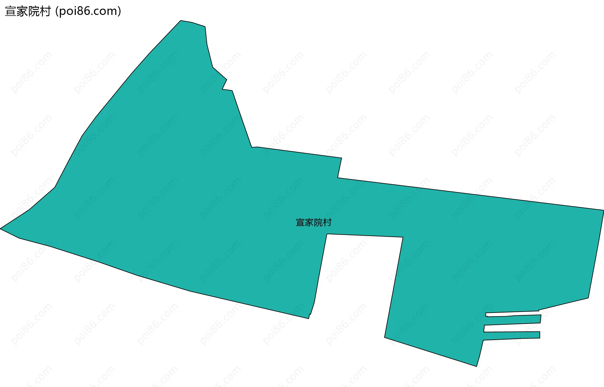宣家院村边界地图