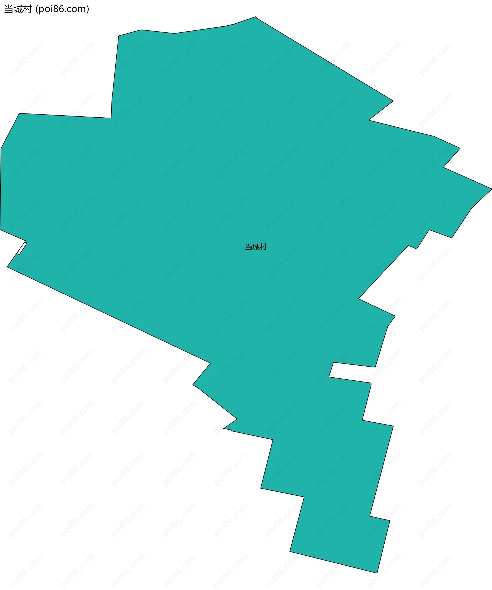 当城村边界地图