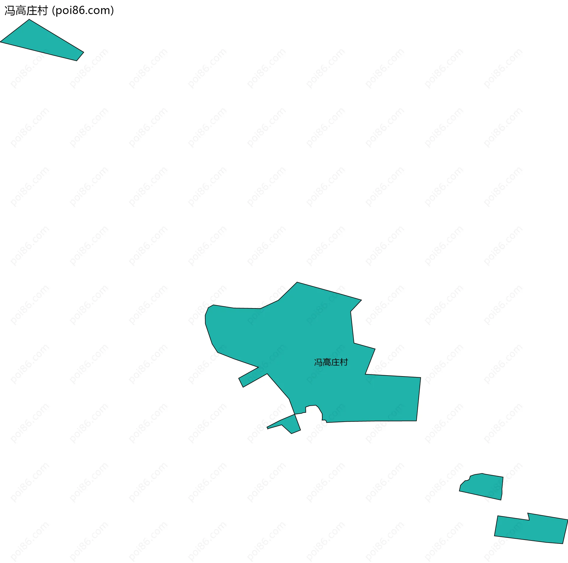 冯高庄村边界地图