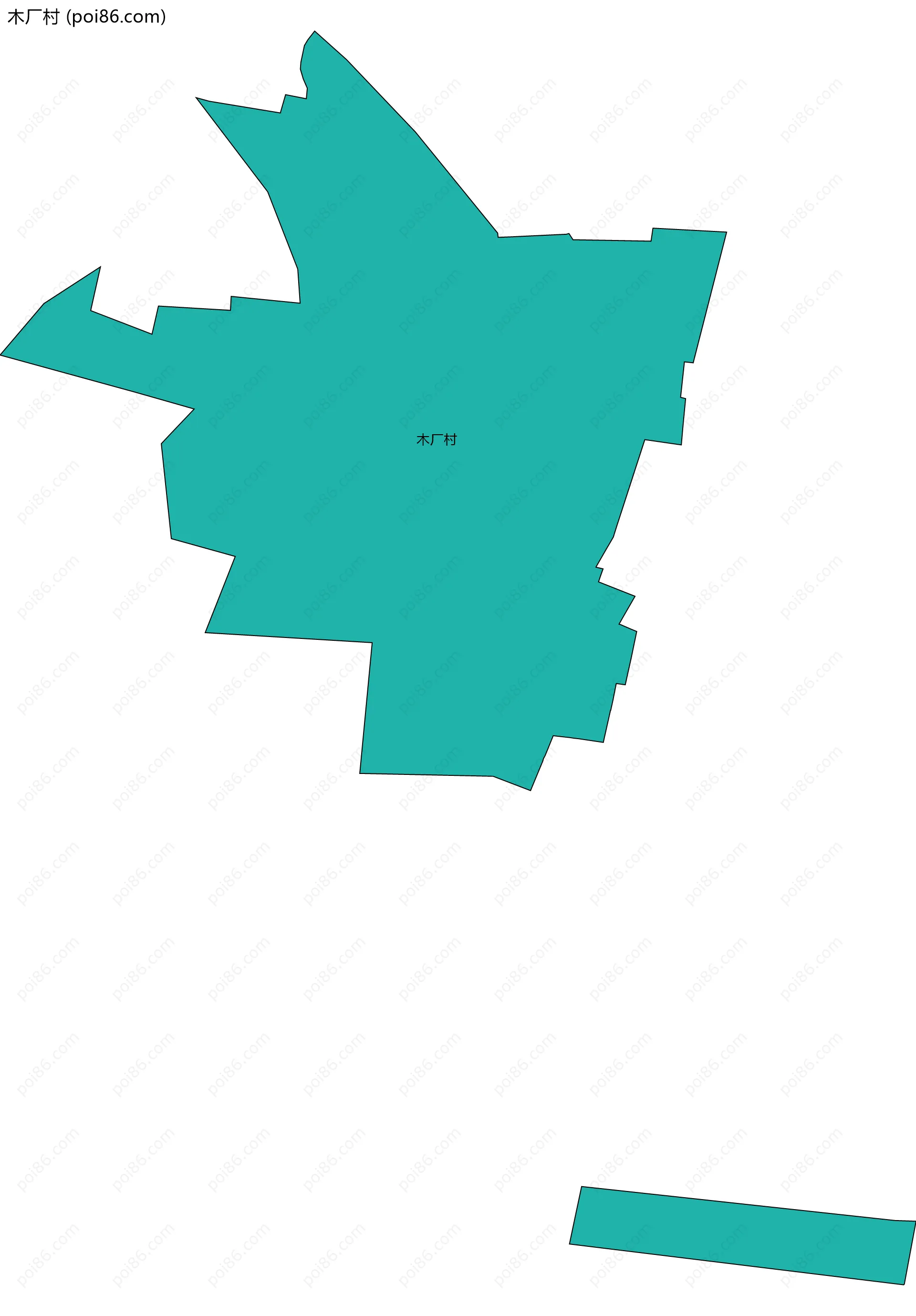 木厂村边界地图